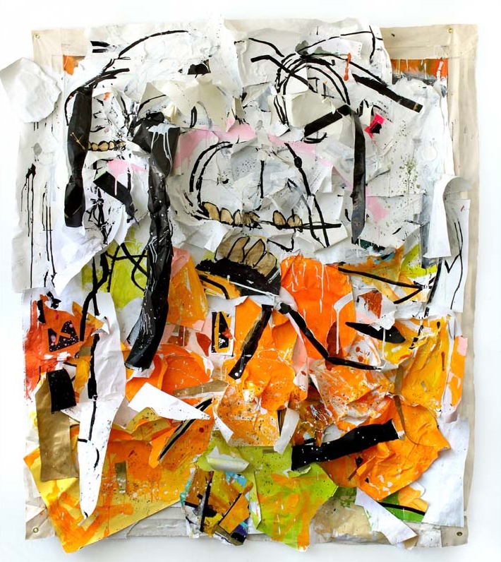 Sportsmanship Is For Suckers Acrylic, Marker on Acid-Free Paper 85(vertical)x74(horizontal)x8 inches 2013 * private collection; cover for TEXAS ABSTRACT:MODERN+CONTEMPORARY (Fresco Books)