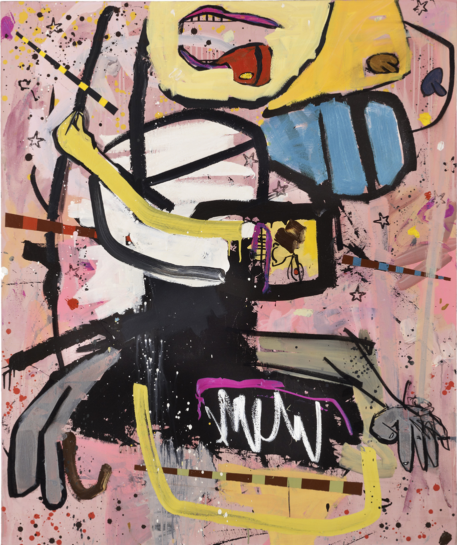 Trafficker Acrylic and Marker 60 (vertical) x 50 (horizontal) inches 2011