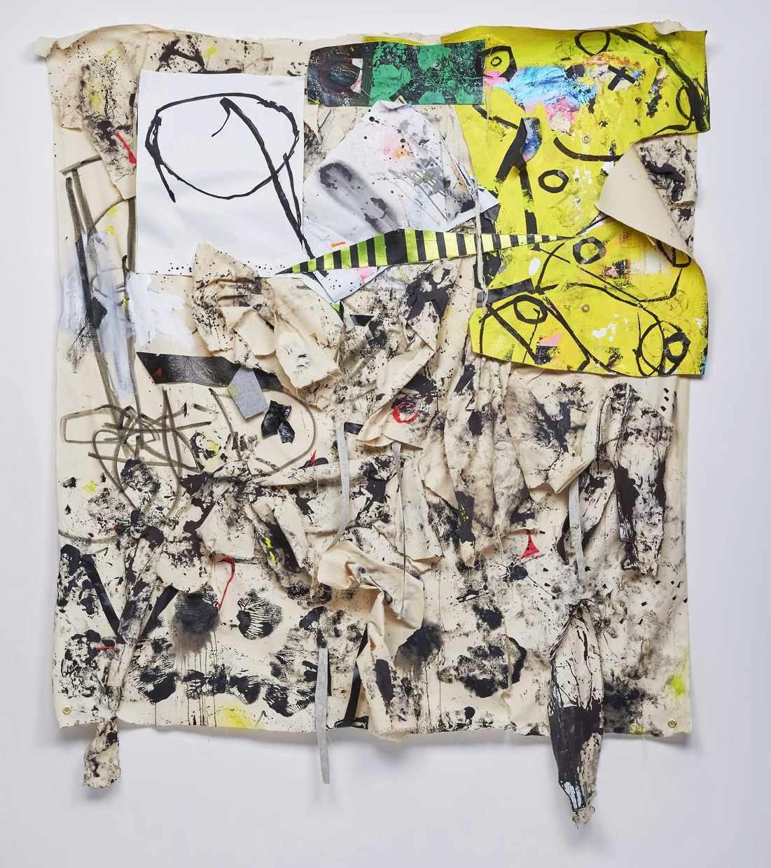 Whirling In It's Own Feedback Loop Acrylic, Canvas and Marker 72(vertical)x64(horizontal)x4 inches 2016