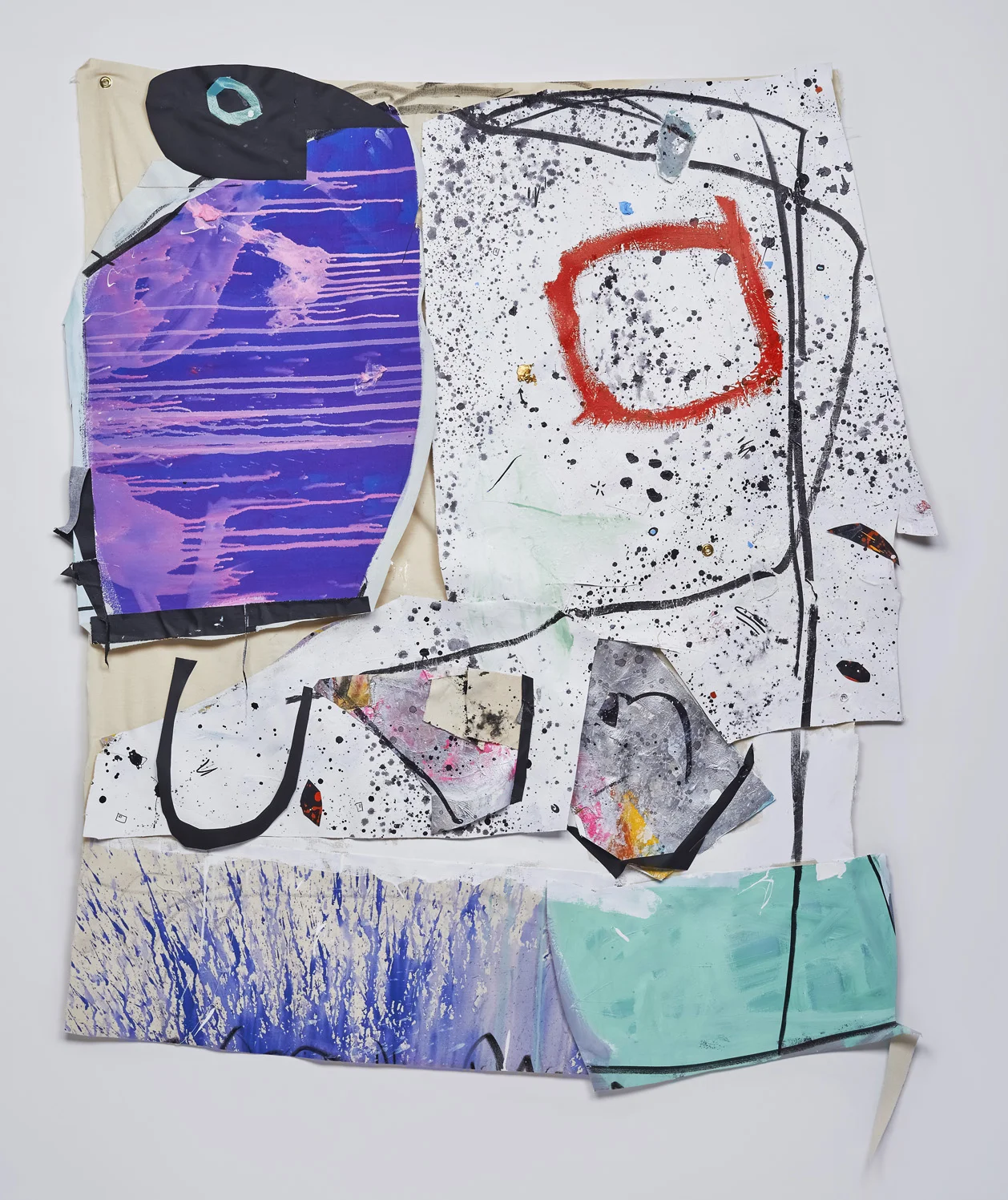 Frequent Moral Panic Acrylic, Canvas and Marker 76(vertical)x58(horizontal) inches 2016