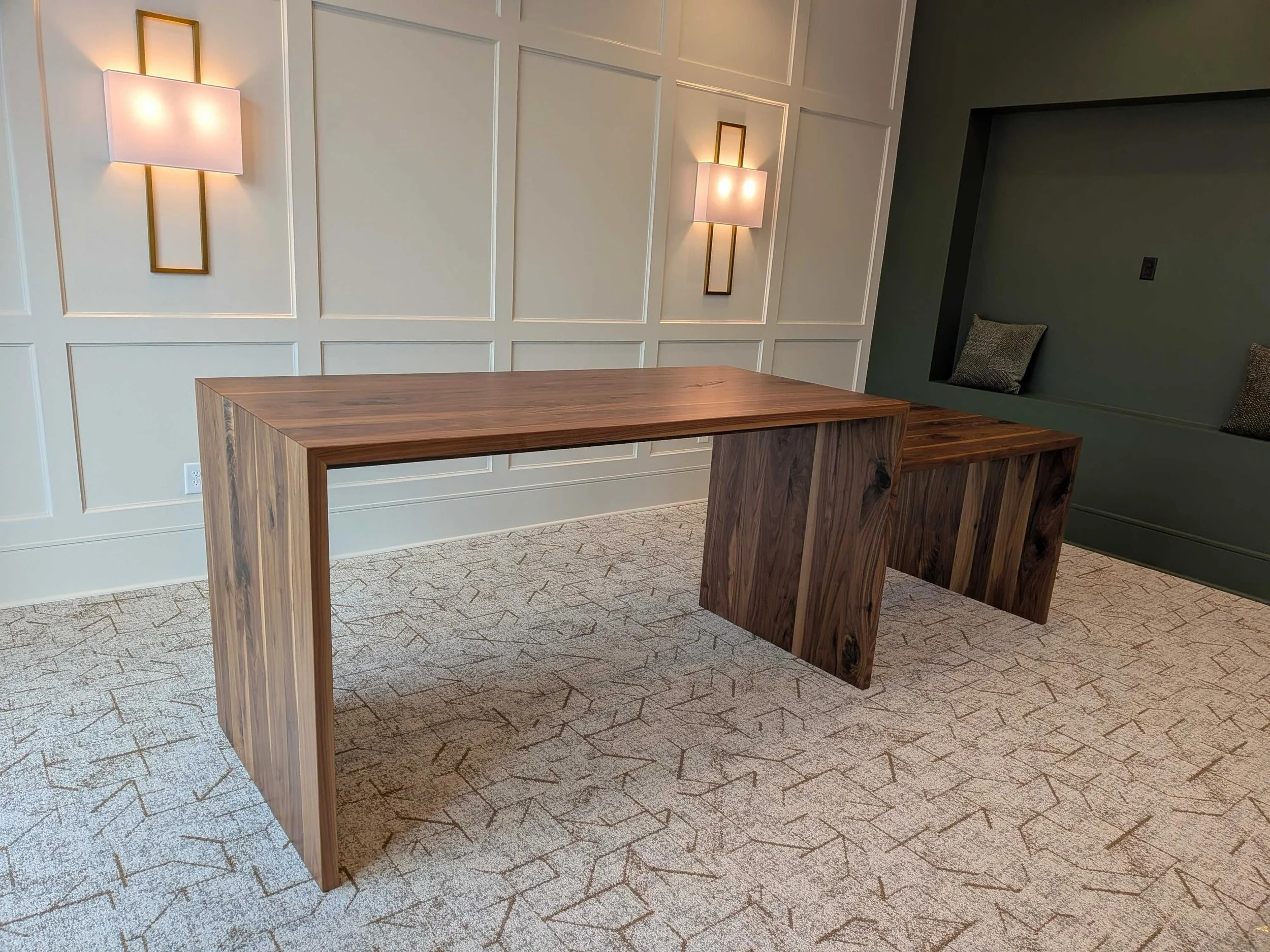 Walnut table for a project with @tfgpurchasing and @rjtrdesign