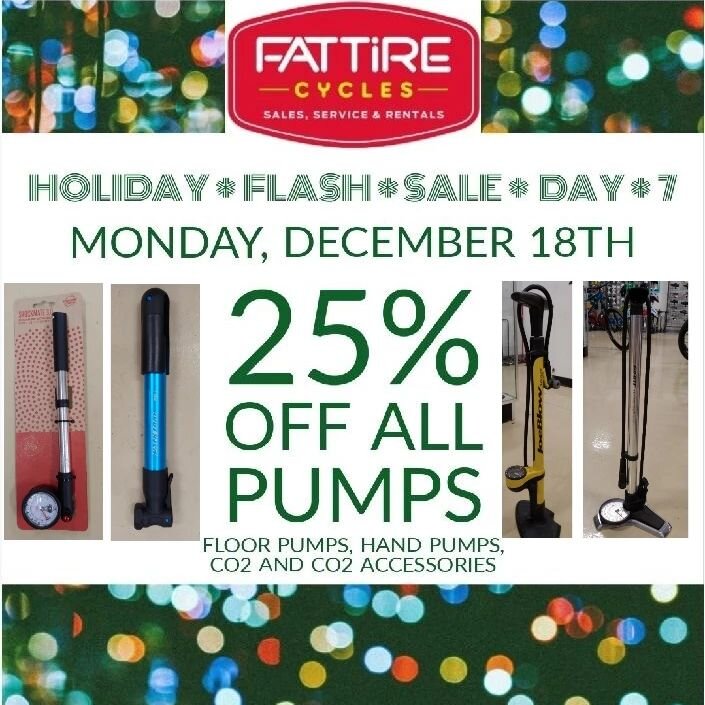 Day 7 of the FTC Holiday Flash Sales! Save 25% on all pumps.