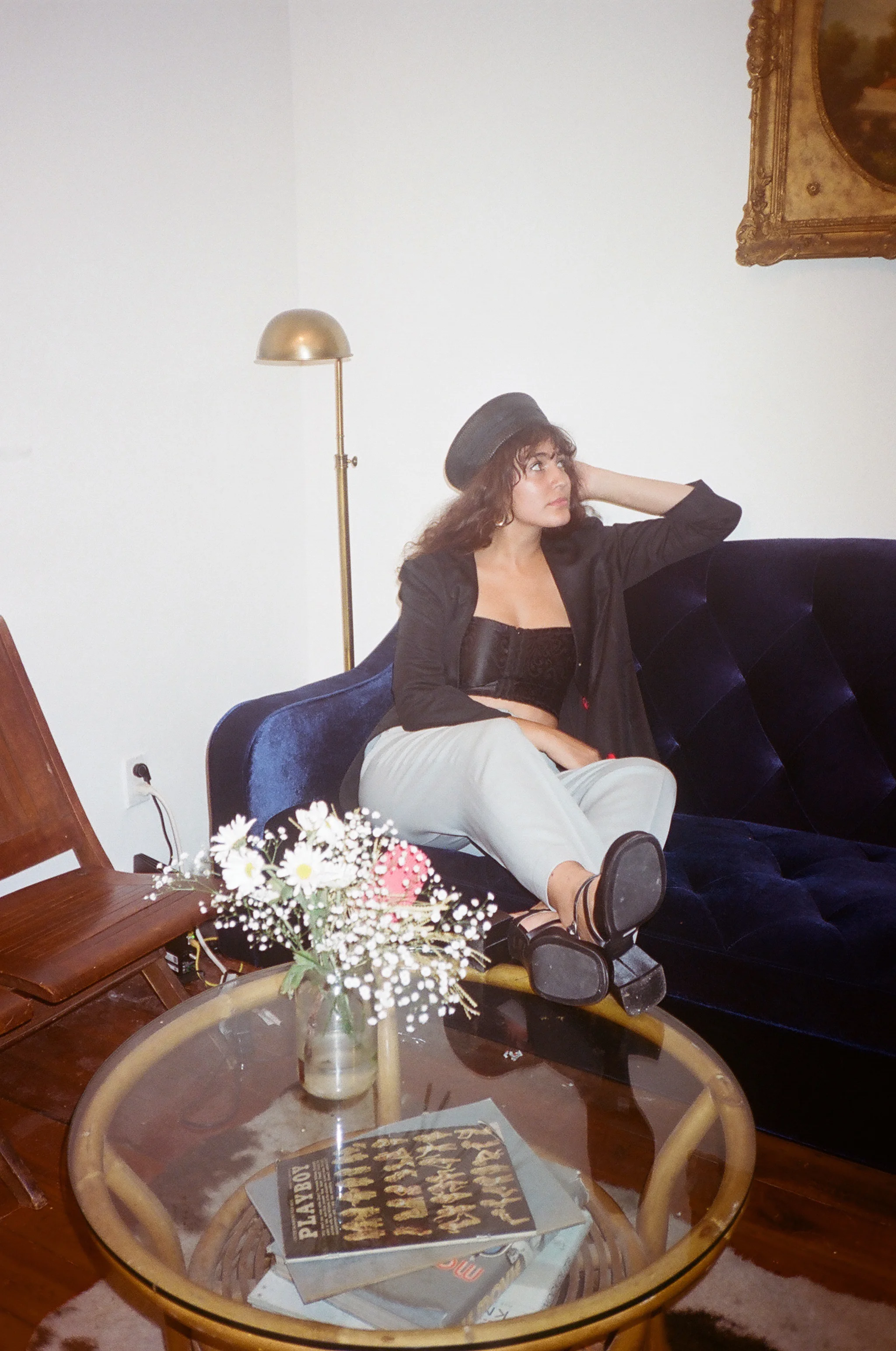 Sabrina wears vintage corset top and The Break's blazer. Trousers available here .