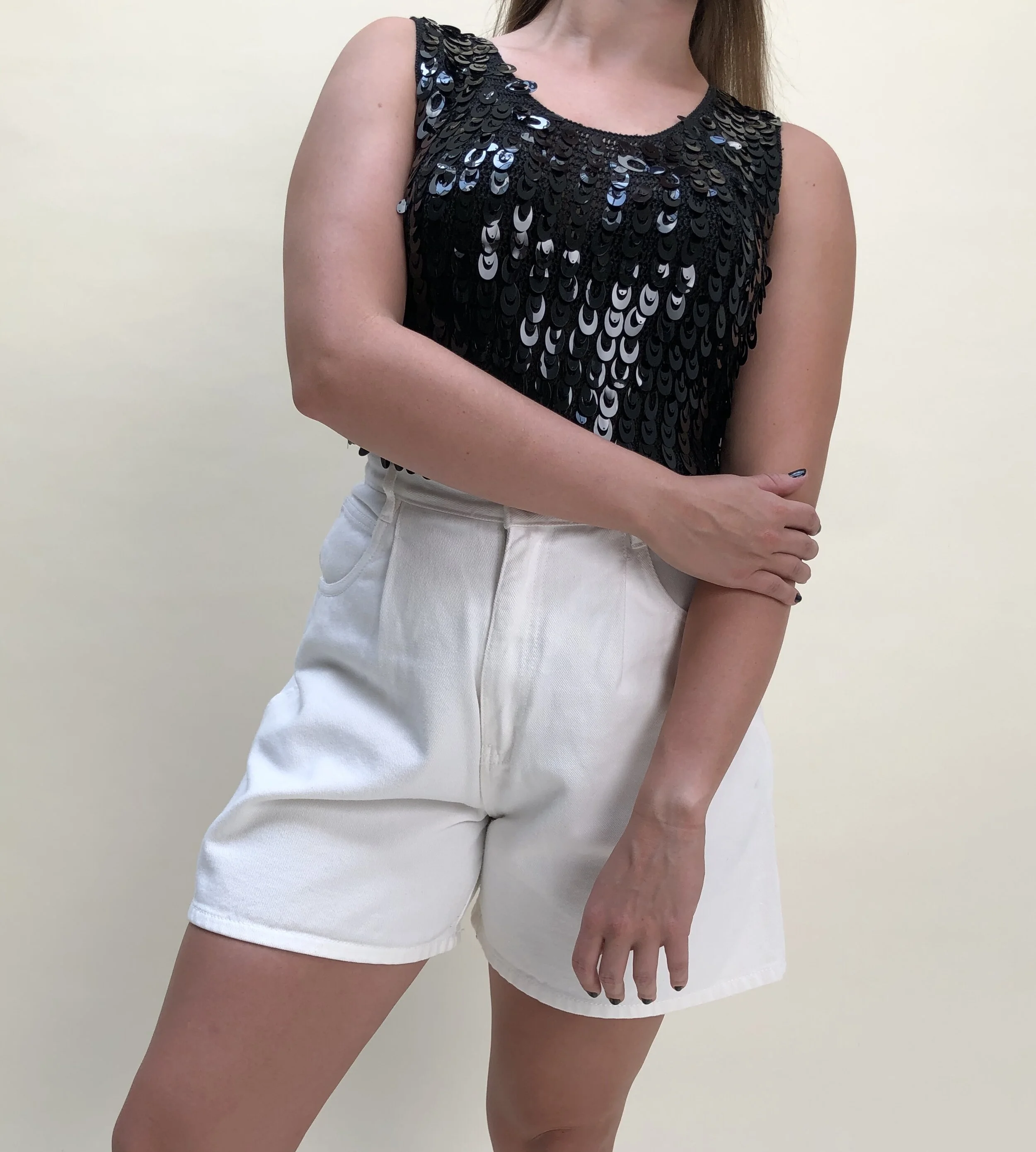 vintage white shorts