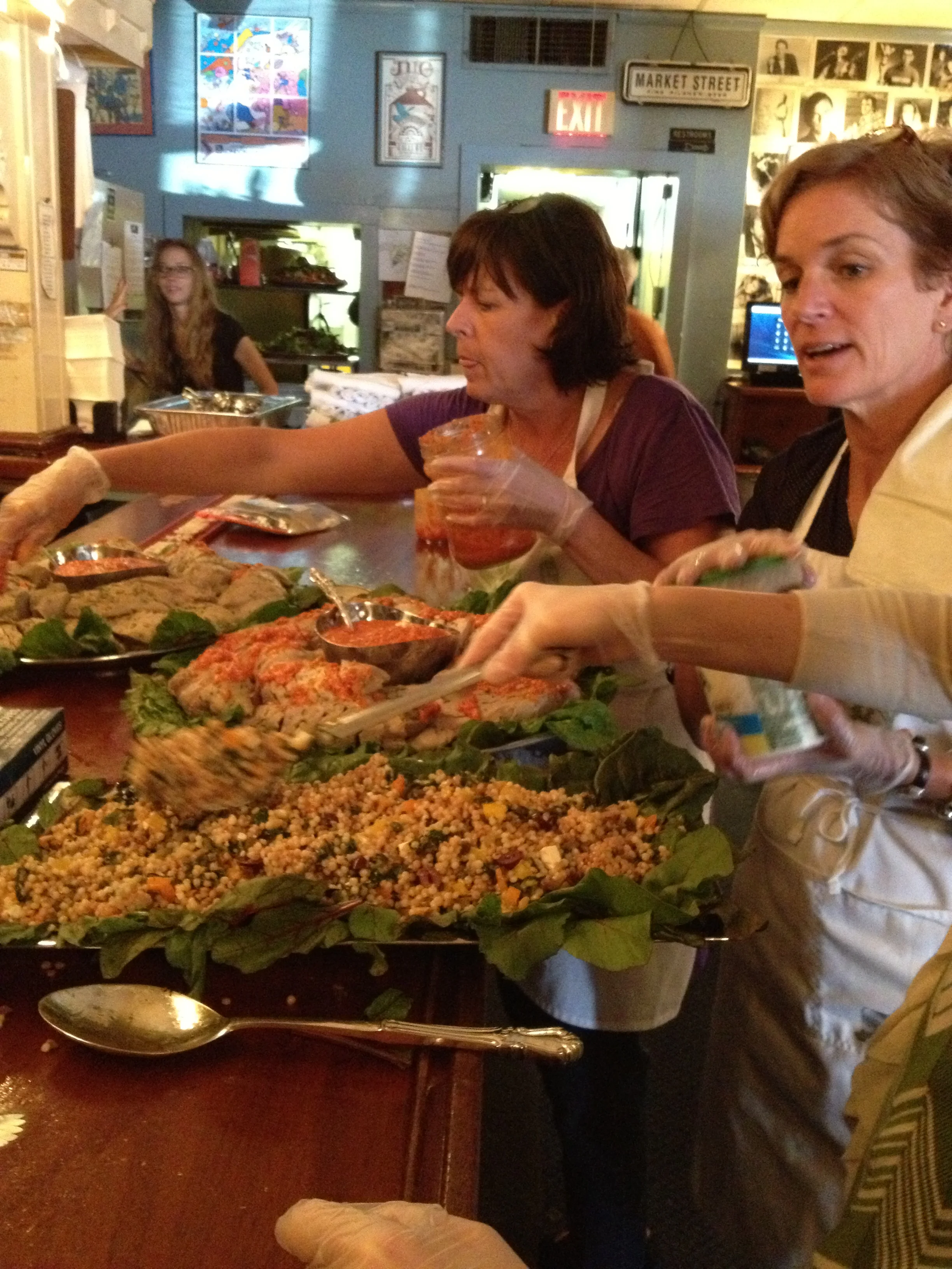 Mediterranean Couscous and Spinach (or Chard) Salad