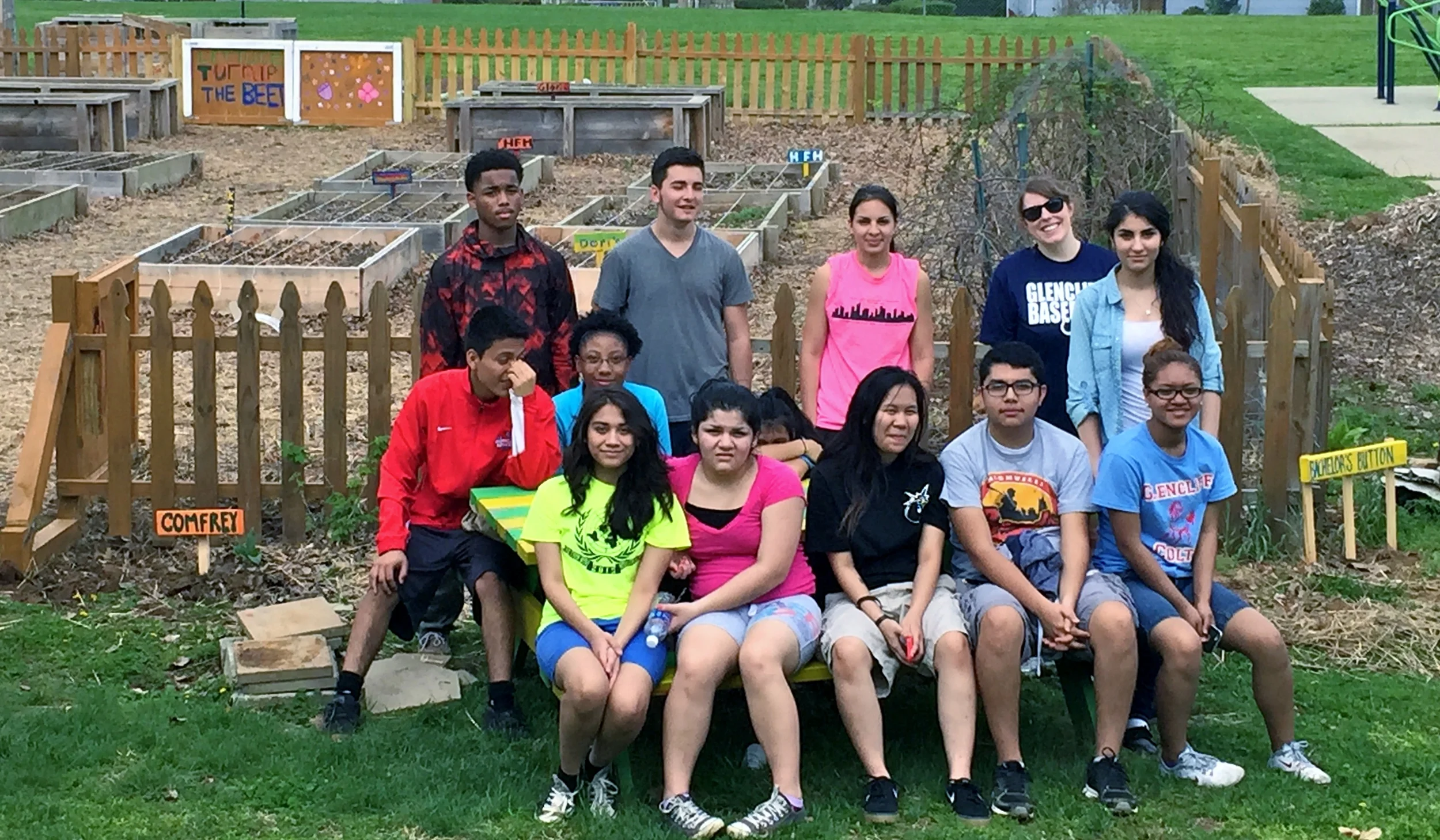 Thanks to these students from Glencliff High School for volunteering in the garden. They worked hard to dig a new plot in the orchard, and the community gardeners have since planted it with potatoes!