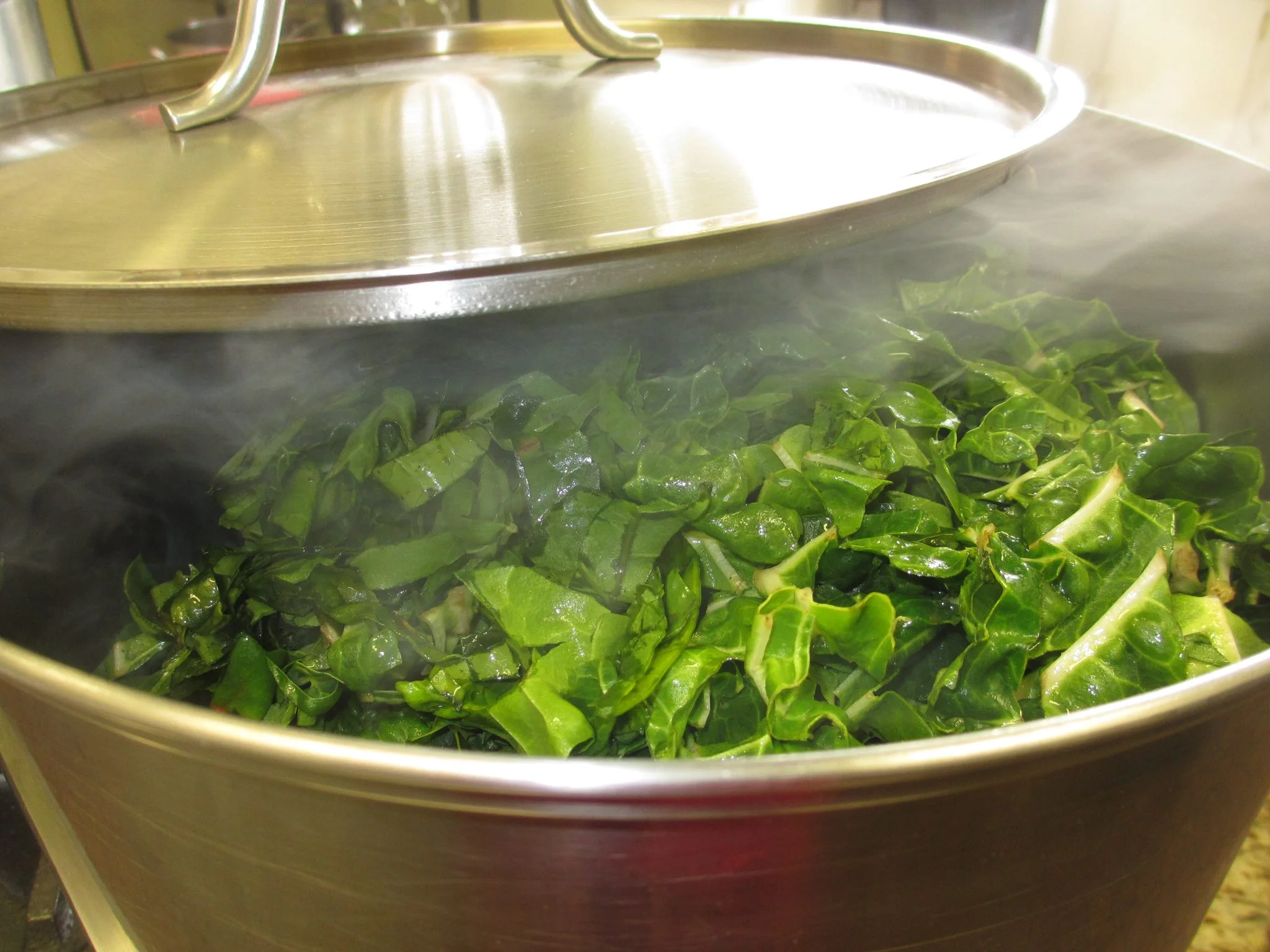Greens! A favorite at several of our meal sites.
