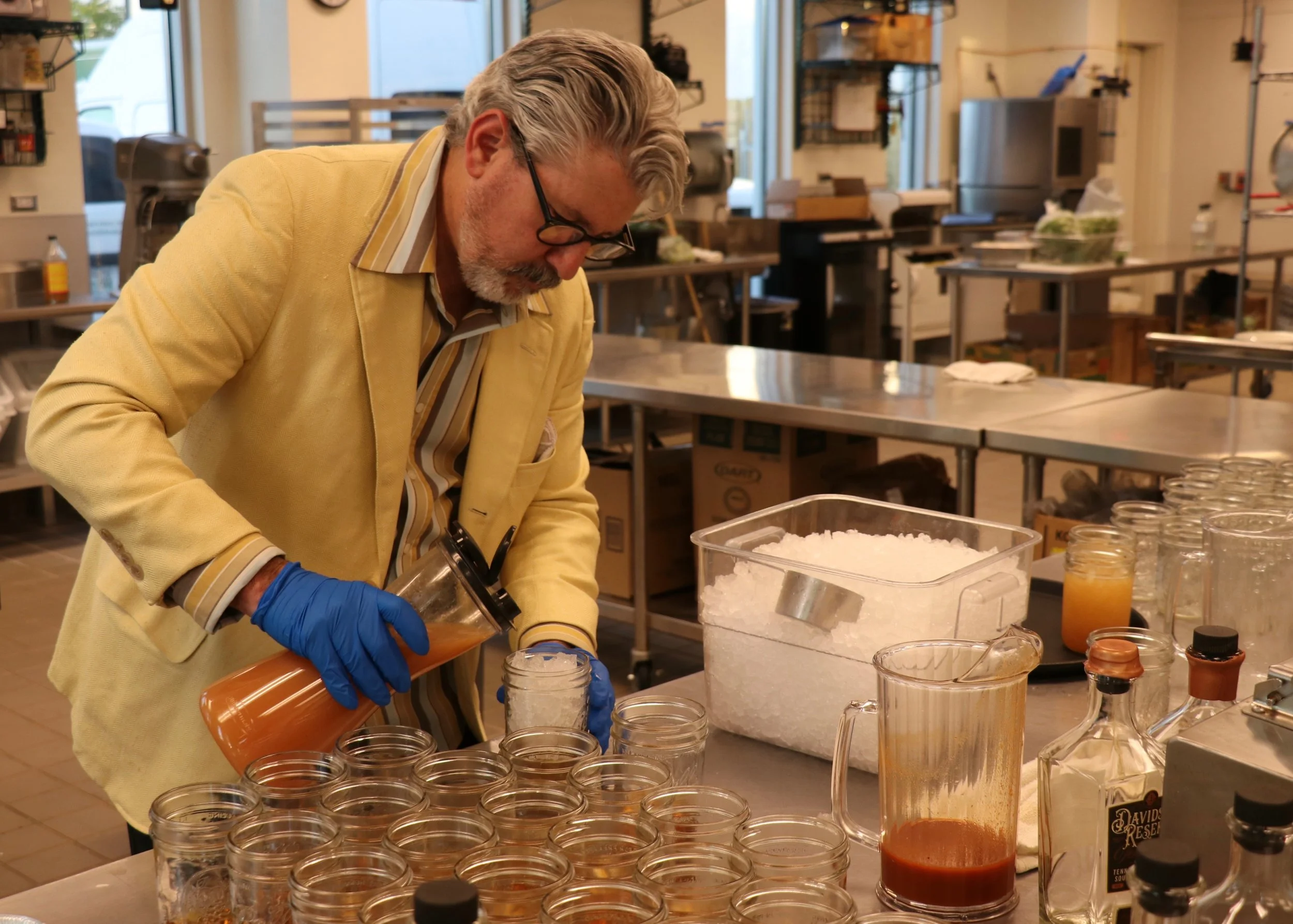 Jim Myers pouring his almost legendary sangrita!