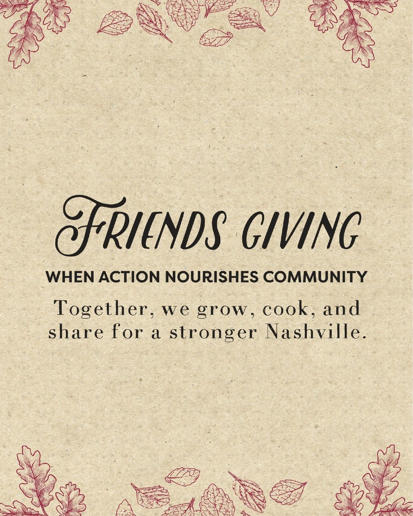 Friends Giving invites our city to remember that nourishment and care are gifts we share with one another. When you visit participating businesses this season, you can round up your bill or add a donation to support this work. 

Every contribution he