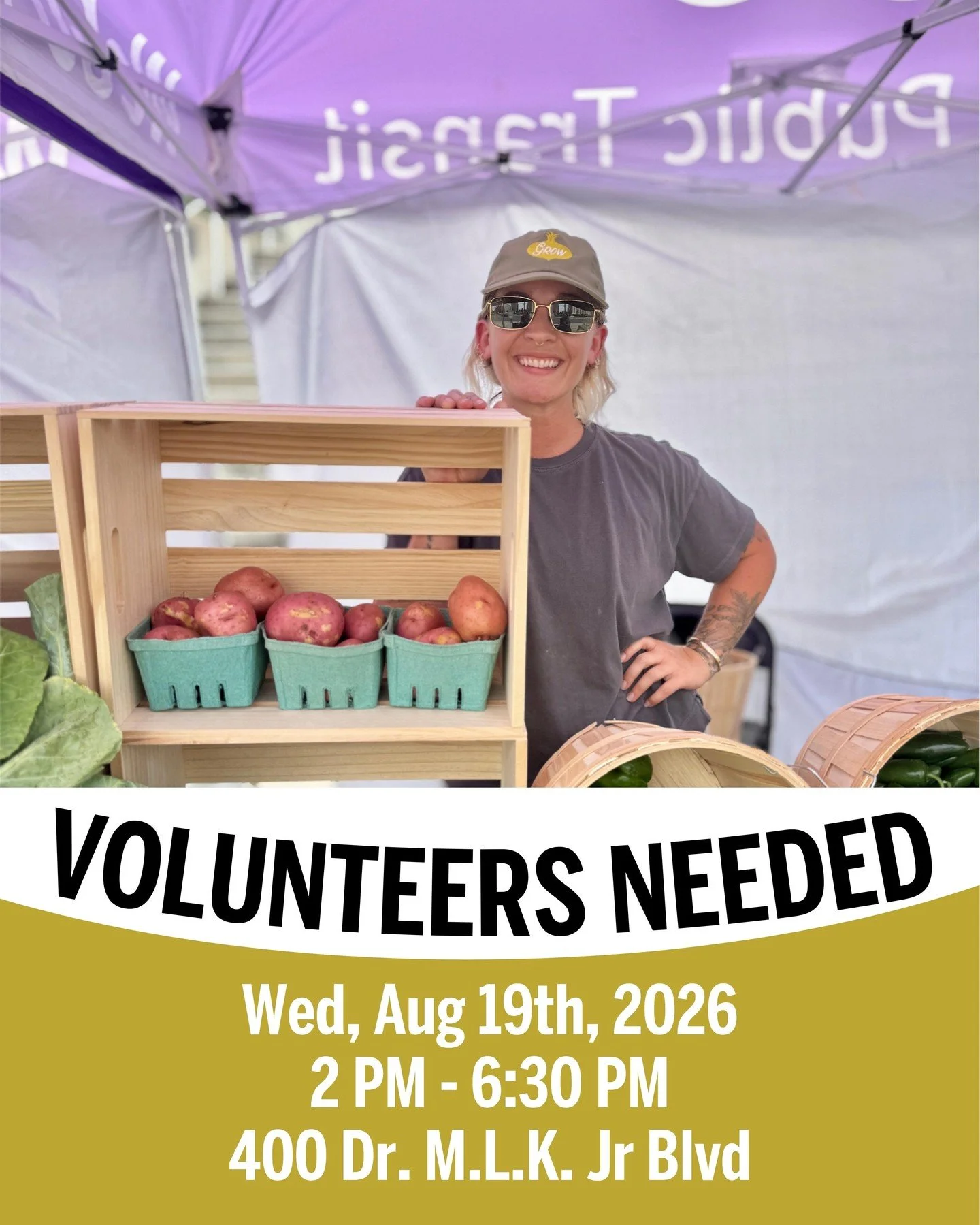 WeGo Market brings fresh, local food closer to where people already are.

Volunteers help make this weekly market welcoming and accessible for transit riders, downtown workers, and neighbors shopping for affordable farm-fresh produce at WeGo Central.