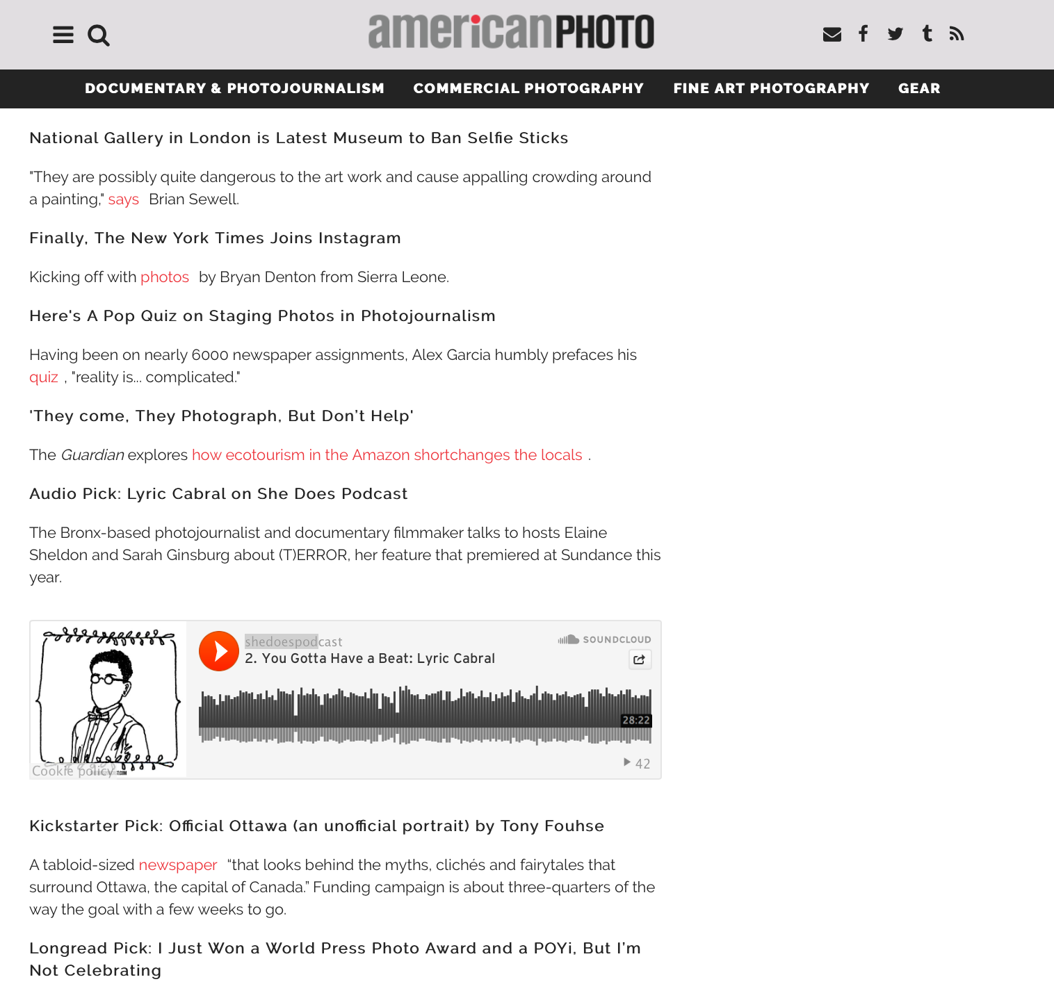 Ep. 2 Featured in American Photo Roundup
