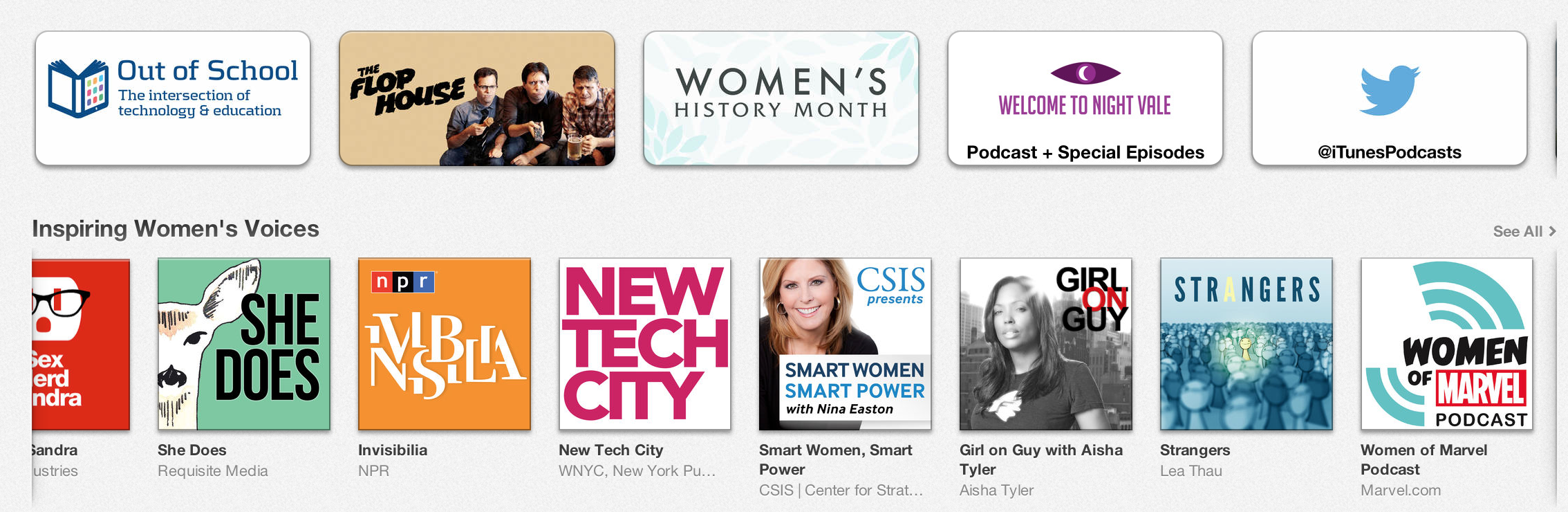 She Does Featured on iTunes "Inspiring Women's Voices" list