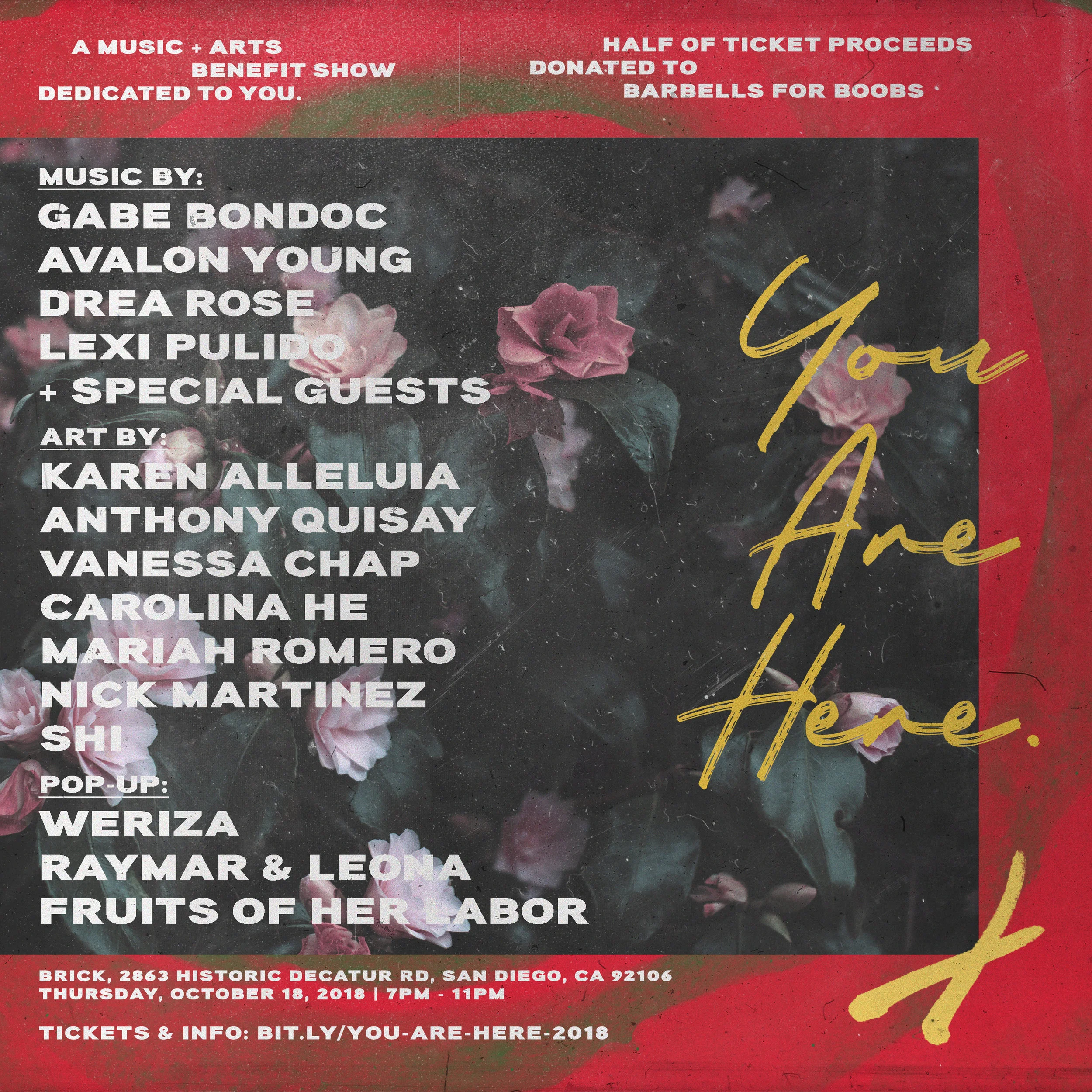 You Are Here a Music + Arts benefit show