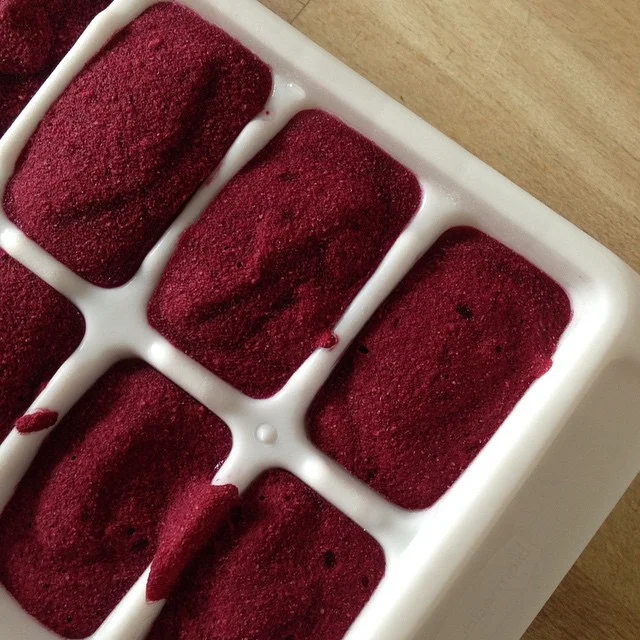 red velvet smoothie ice cubes