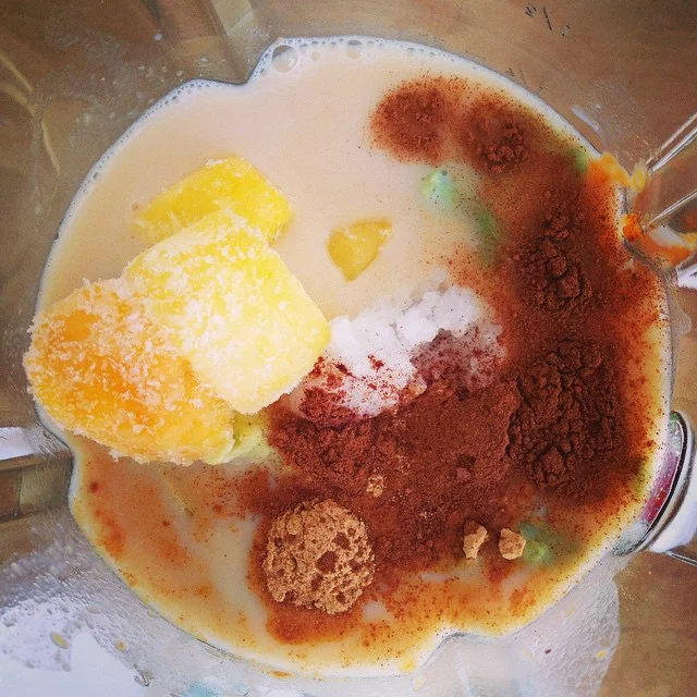 BEFORE: pumpkin smoothie ingredients