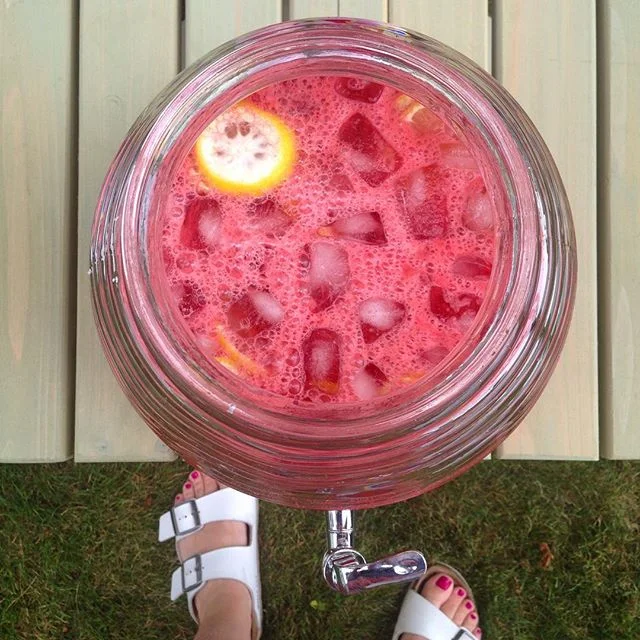 Fourth of July watermelon lemonade with matching pedicure (not planned).