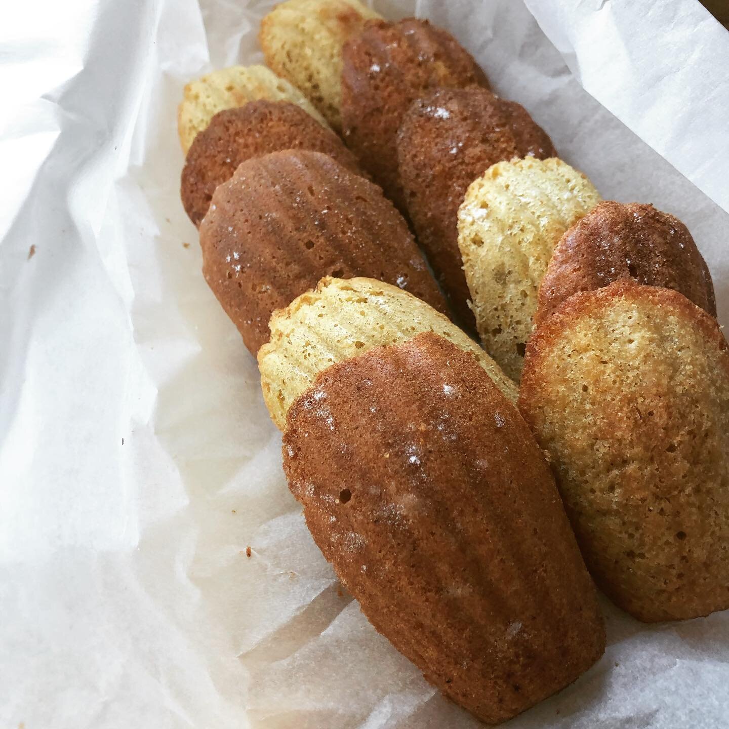 Testing madeleines.  Eating madeleines. #food52grams