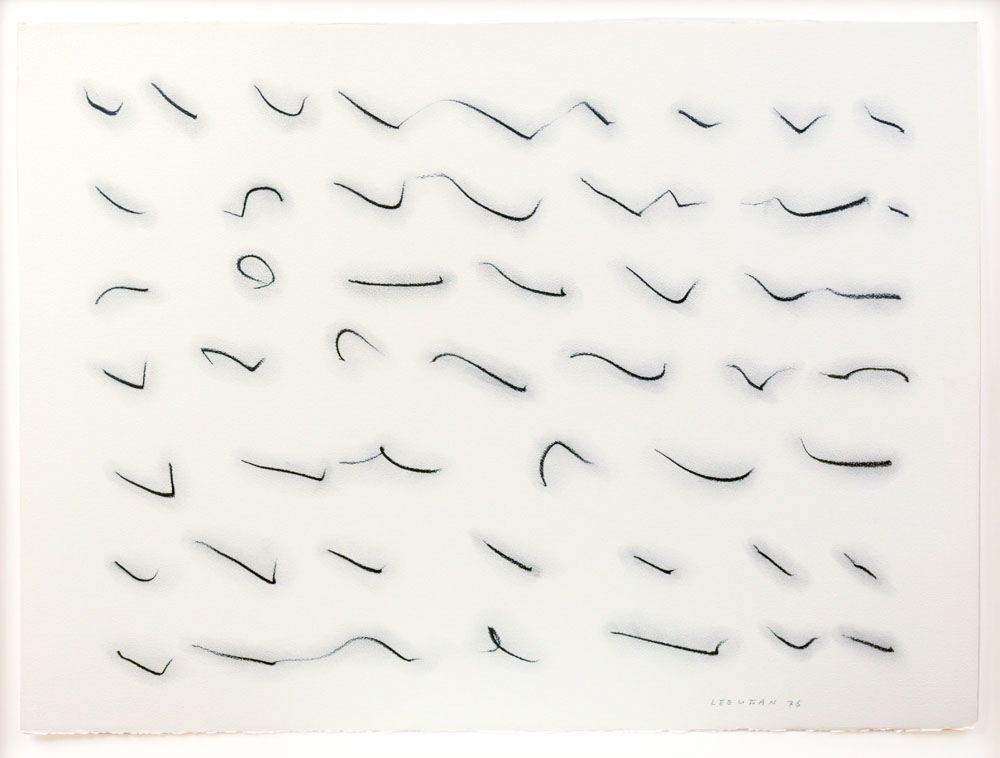 Lee Ufan Untitled (from Line Series) 1976 graphite on paper 22 x 30 inches