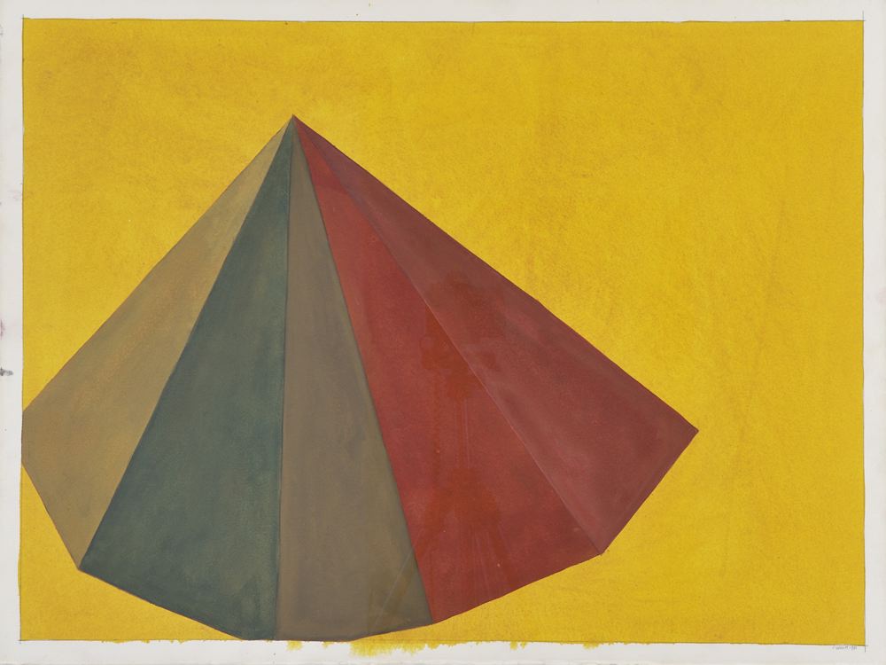 Sol LeWitt Pyramid 1986 gouache on paper 22 x 30 inches