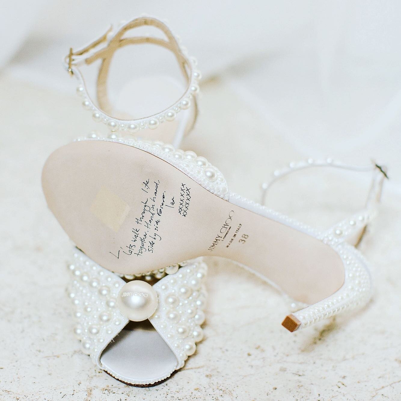 L,
Let&rsquo;s walk though life together. Hand in hand, side by side, forever. 
Ian xxxxx

Planning &amp; design @lucy_till_french_weddings 
Photography @studio_aq 
Shoes @jimmychoo 

#bridesshoes #brideshoes #luxuryweddings #bridalshoes #bridalinspo