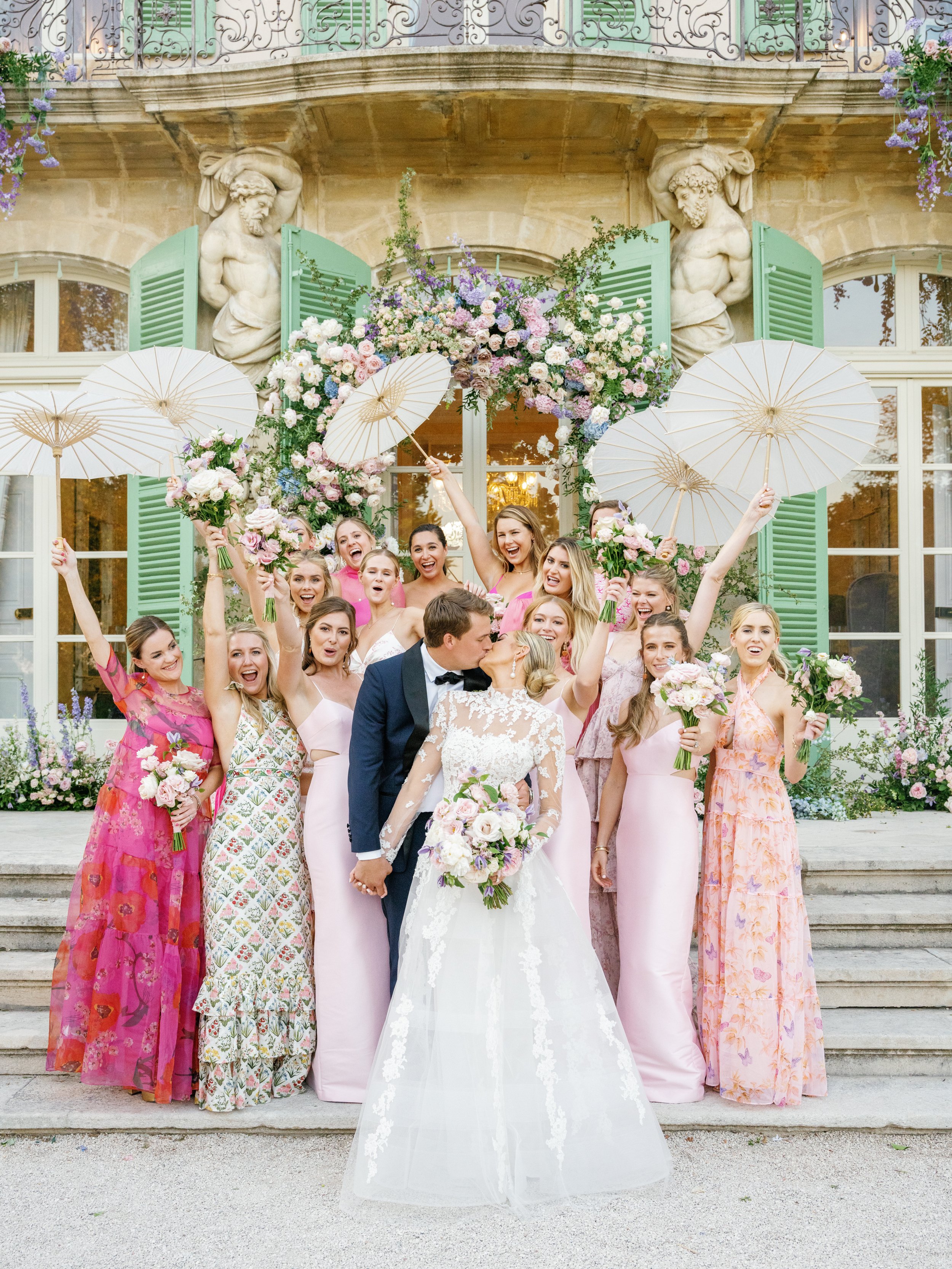 Wedding-bridal-party-inspiration-bridesmaids-black-tie-wedding-pink-wedding-chateau-wedding-bright-wedding-design.jpg