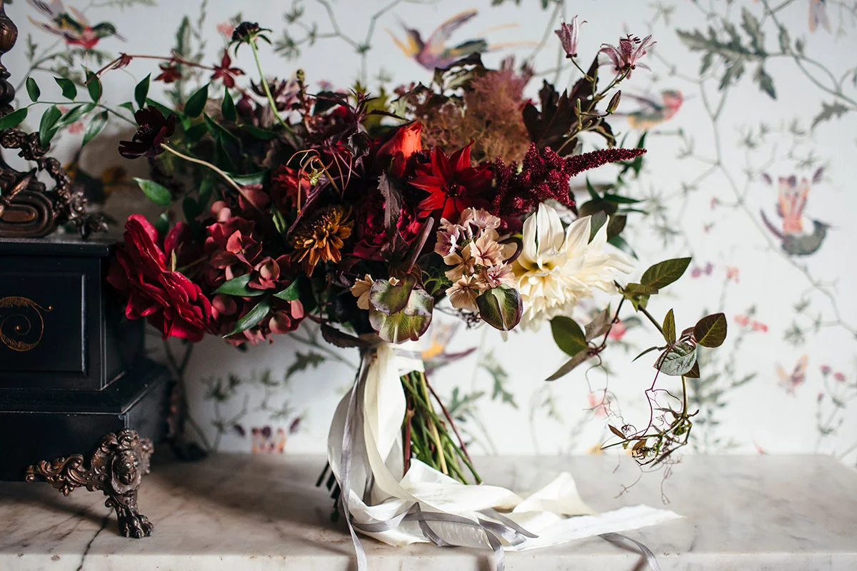 vervain autumnal bridal bouquet