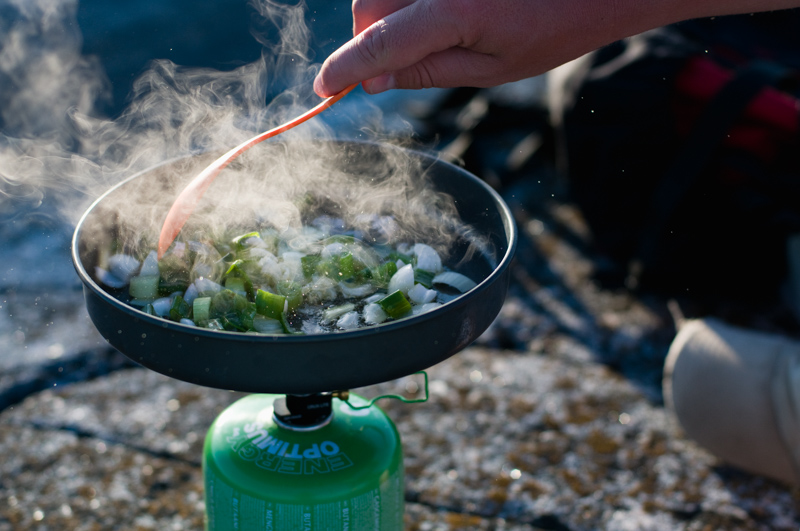 Outdoor cooking at Bullerö.