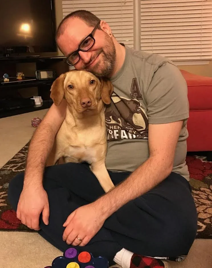Ryan and his Battle Buddy, Sophie.