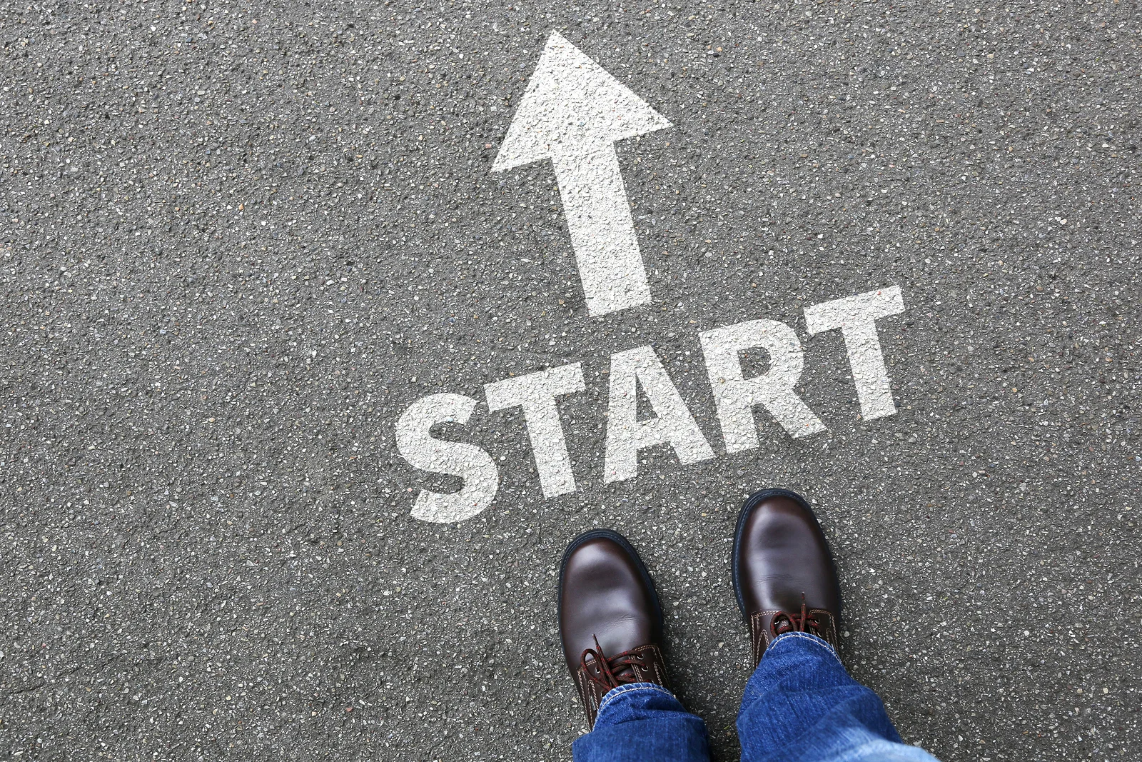 Start Starting Begin Beginning Businessman Business Man Concept