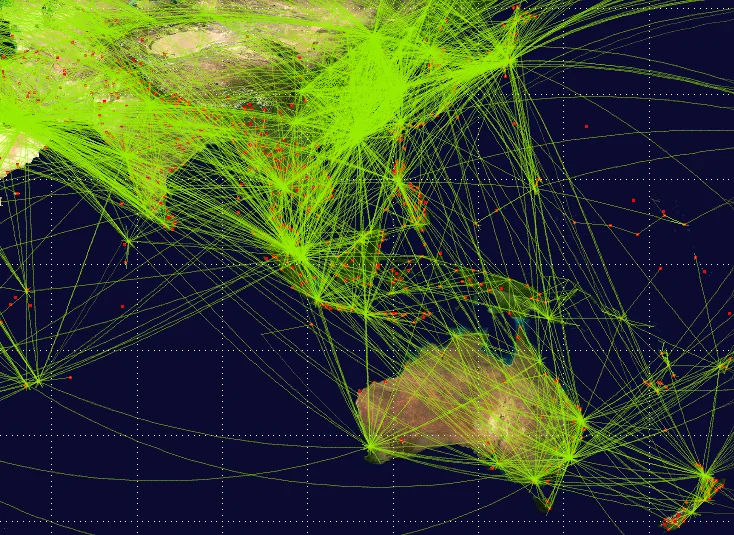 Asia Pacific General Aviation Flight Paths