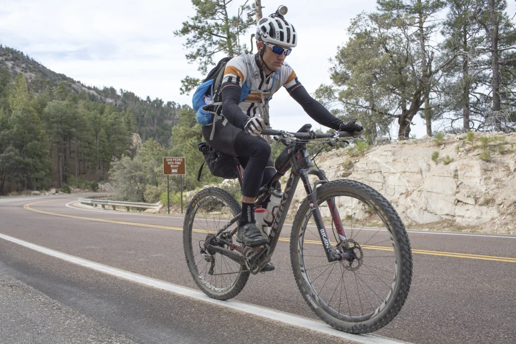 Aaron on Mt. Lemmon…“I just fell asleep and ran into a guard rail”