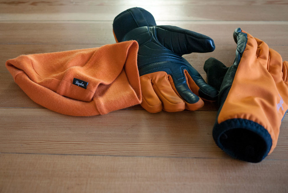 Rapha Merino Hat and Winter Gloves