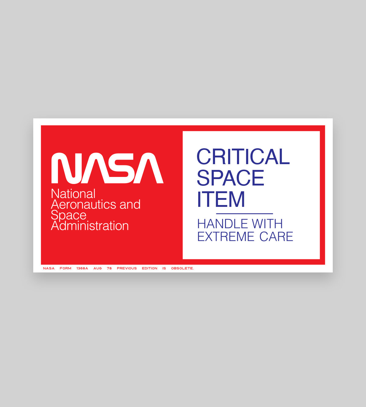 Kan weerstaan Absoluut Zonder NASA Critical Space Item Stickers (3 Pack) — Space Camera Co.