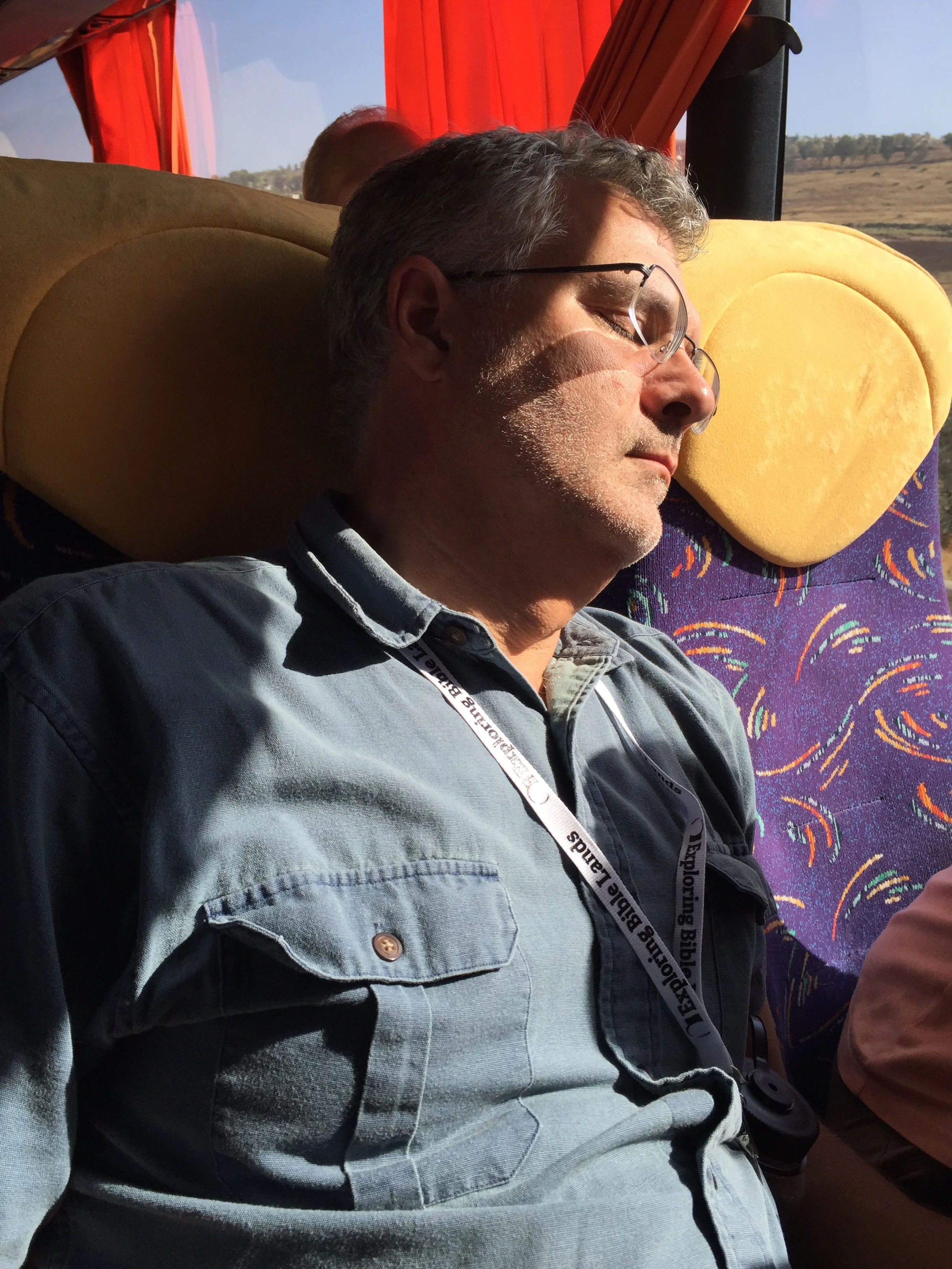 One of our brothers recharging for the next stop on the tour!