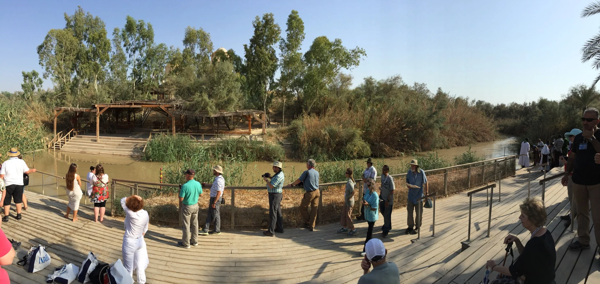 Panorama of the traditional site of Jesus' baptism.