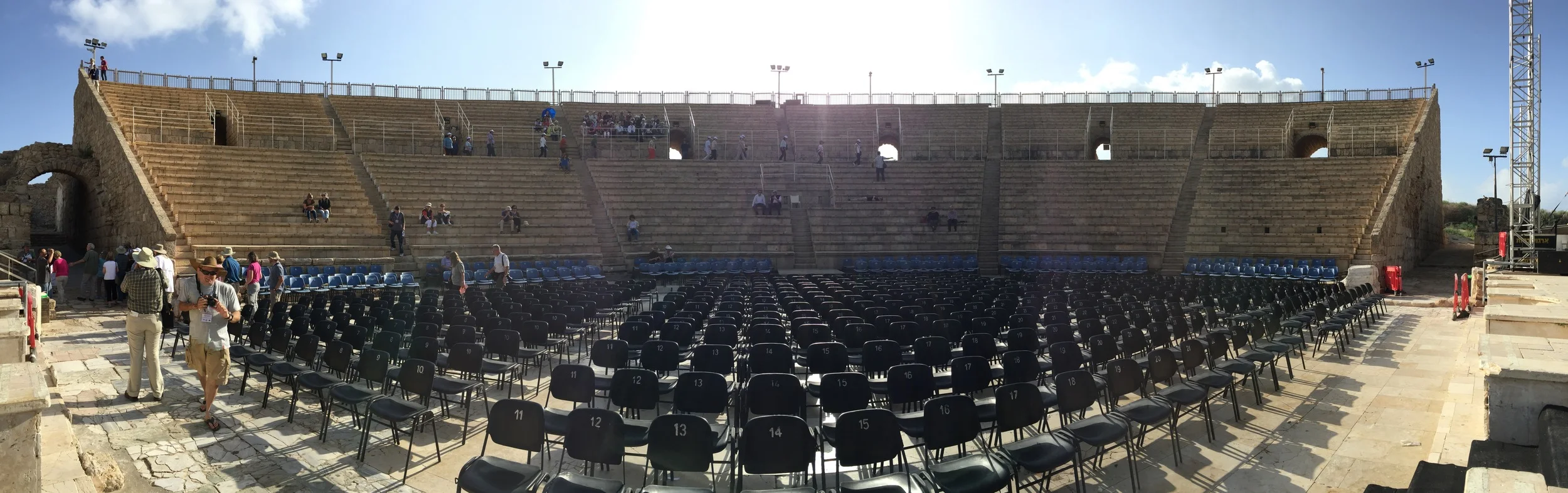 Standing on the stage facing east. This image is a panorama. To view the whole image, right click on the picture and select "open picture in new tab".