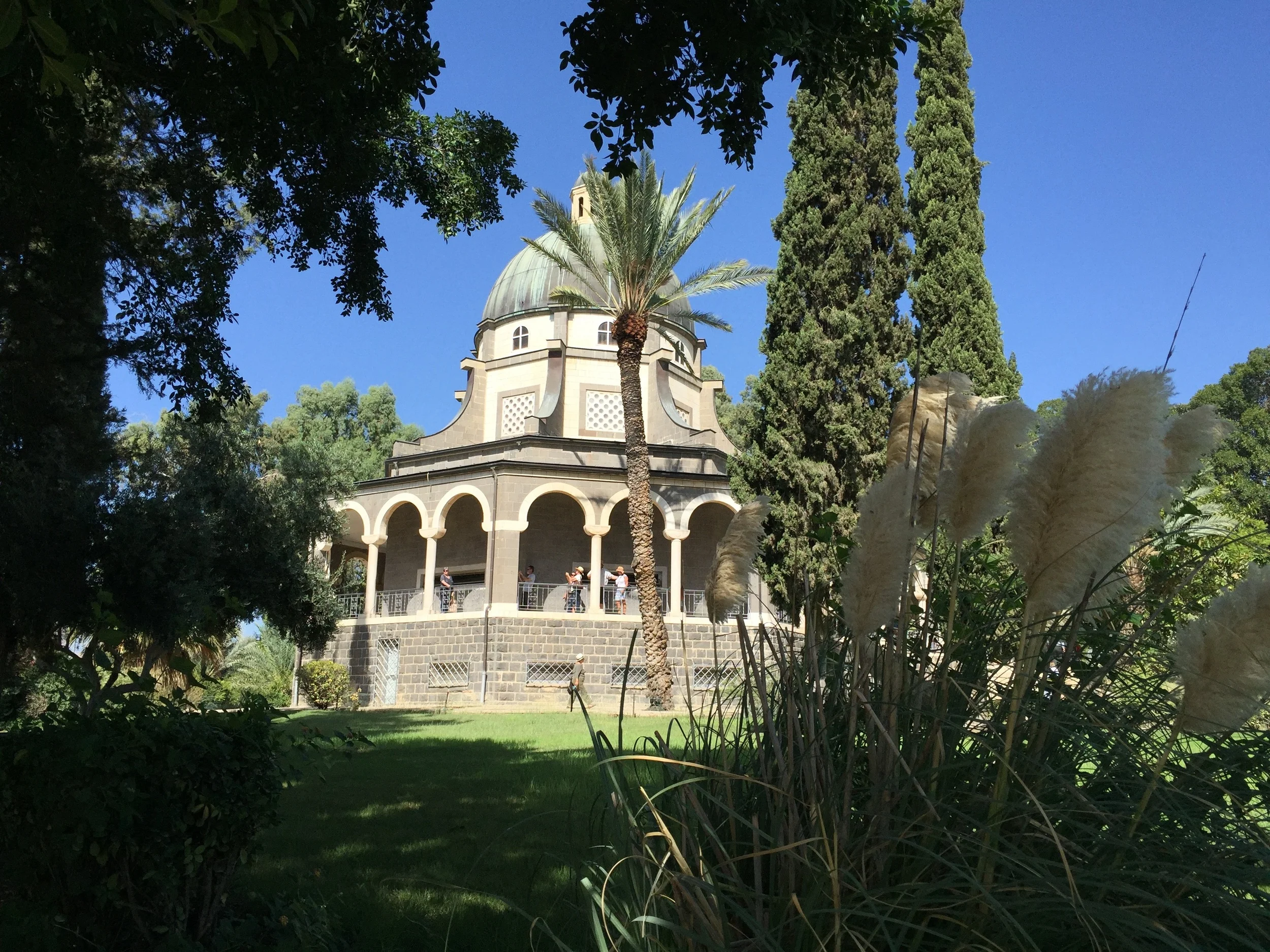 Looking back at the church from the garden.