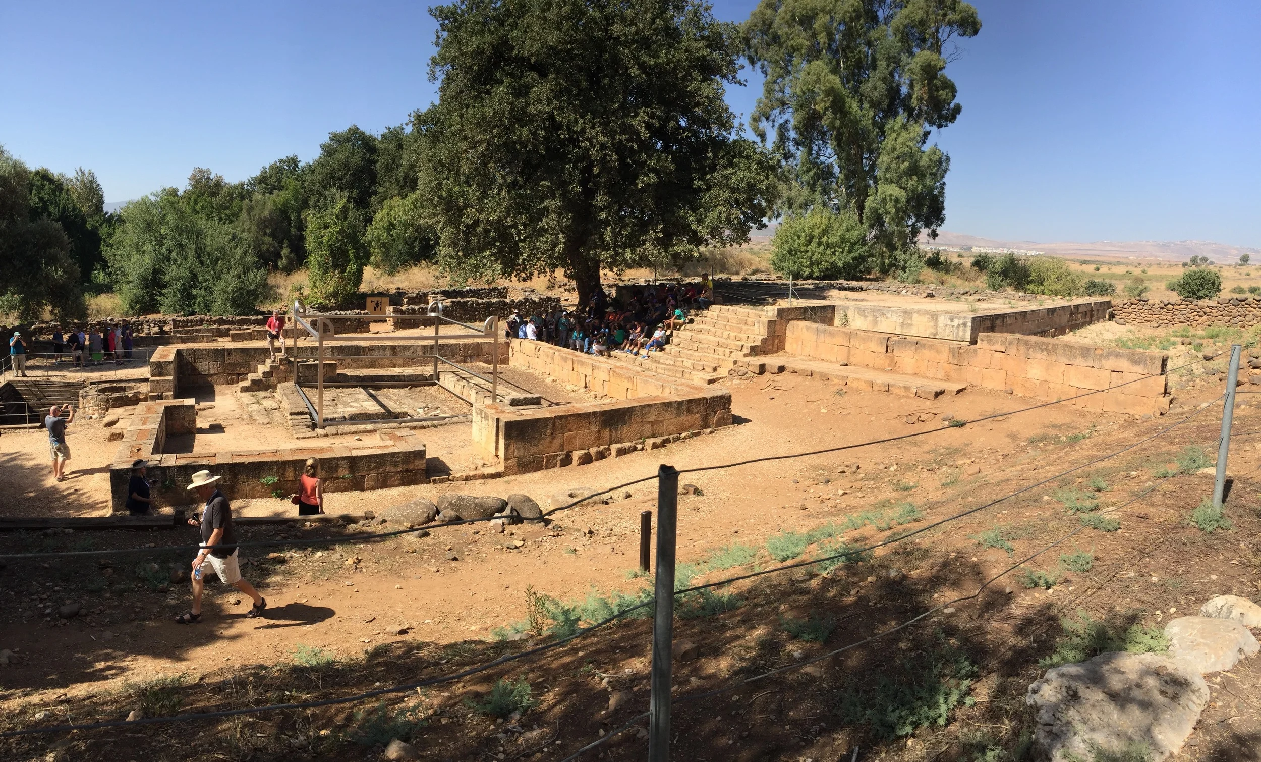 Jeroboam's cultic site. The altar was on the left and the platform where the golden calf sat is on the right.