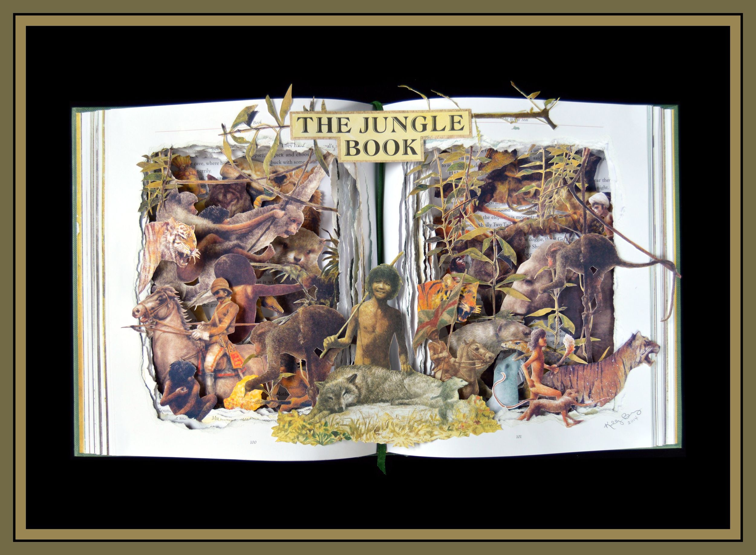 The Jungle Book - 16x20x3 Book Sculpture