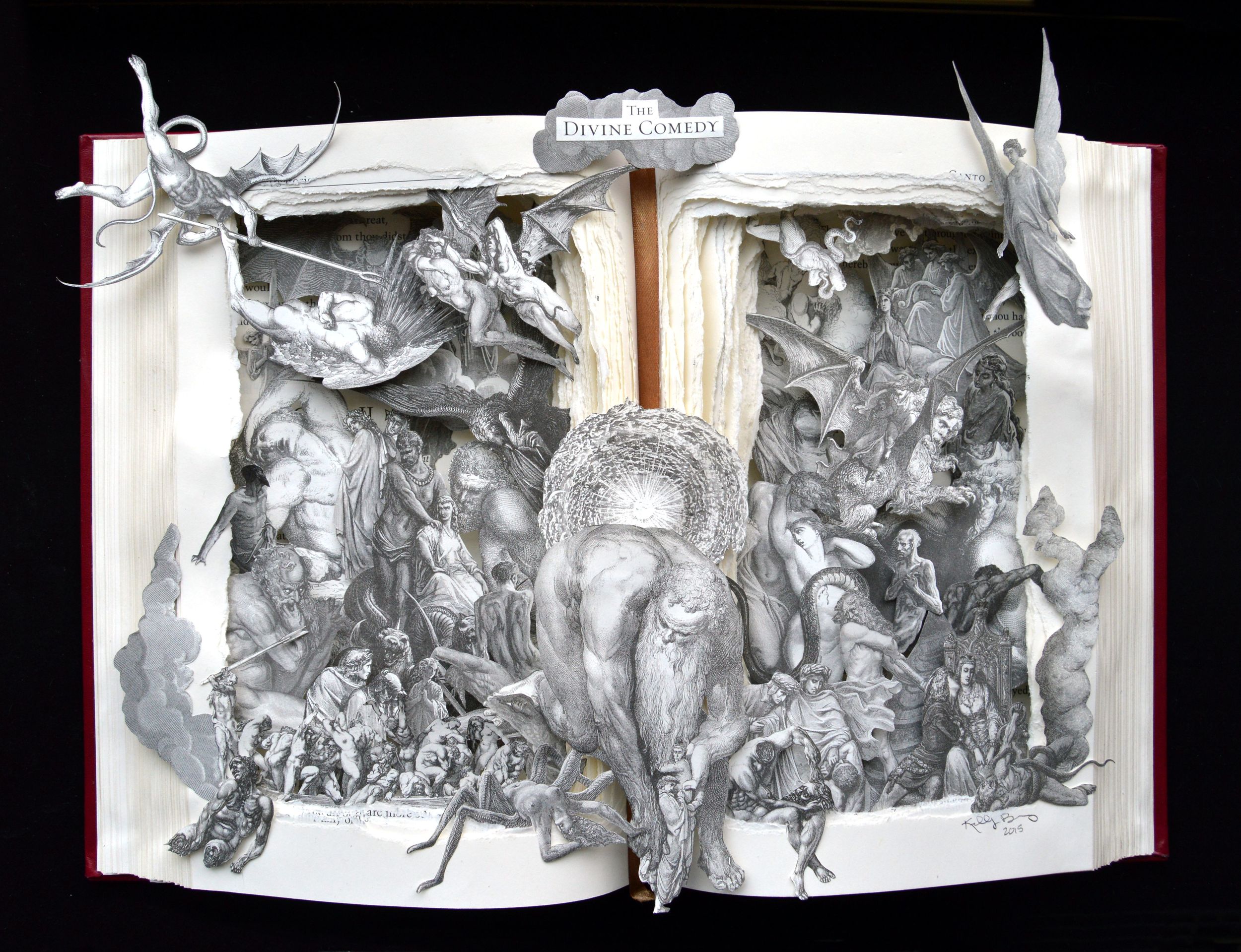 Divine Comedy Book Sculpture - 12x16x3