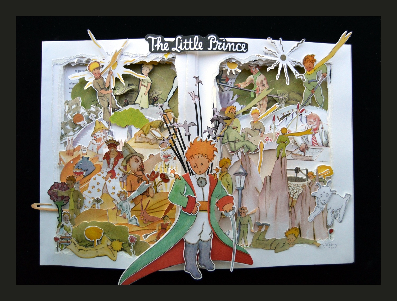 The Little Prince - 16x20x3 Book sculpture