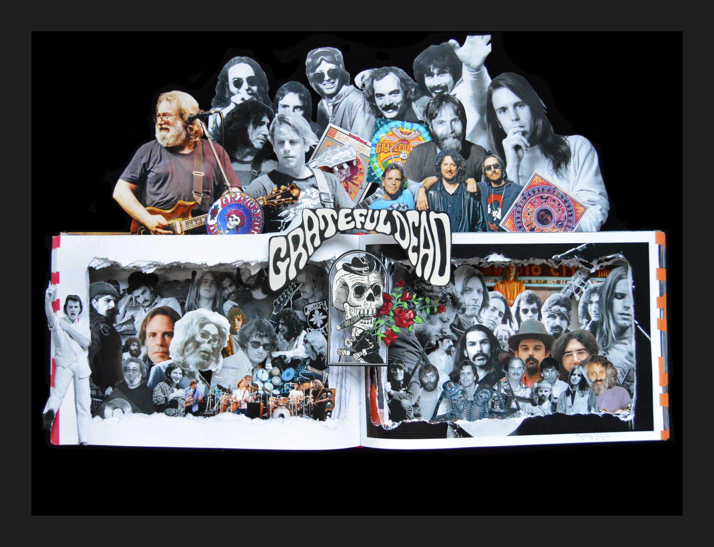 Grateful Dead - 16x20x3 Custom Order Book Sculpture