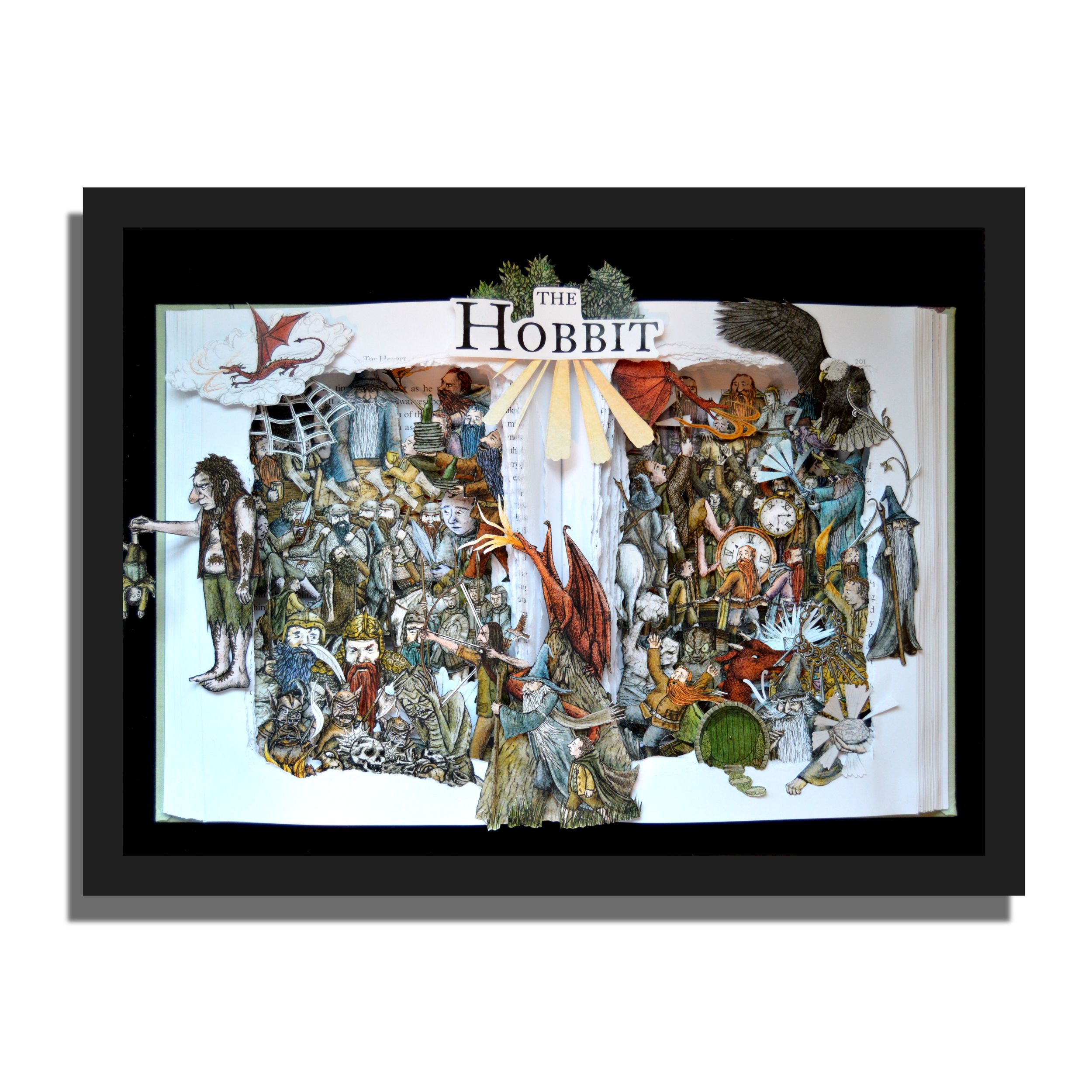 Hobbit - 12x16x3 Book Sculpture