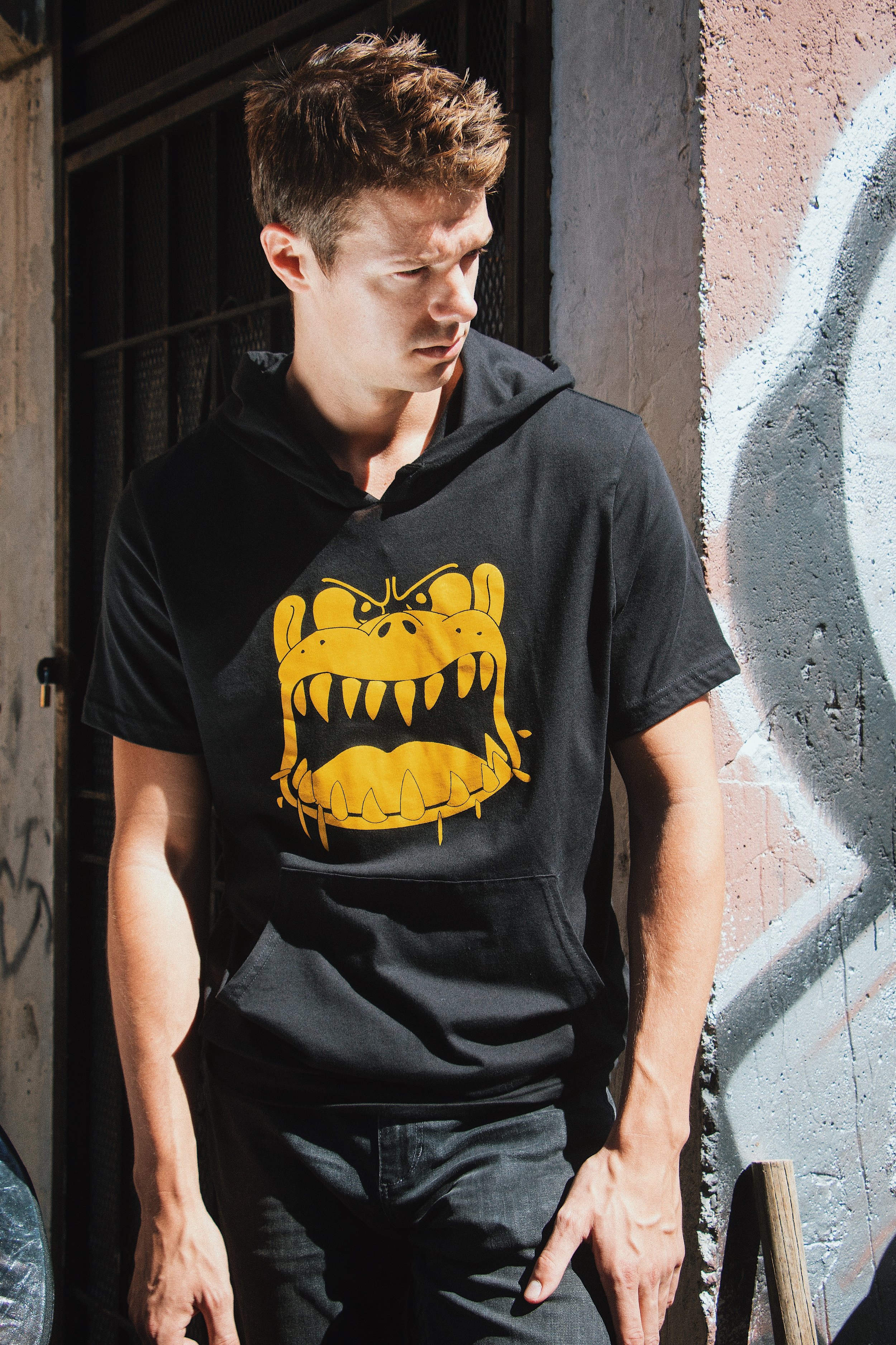 JUNKY GORILLA JERSEY SHORT SLEEVE HOODIE