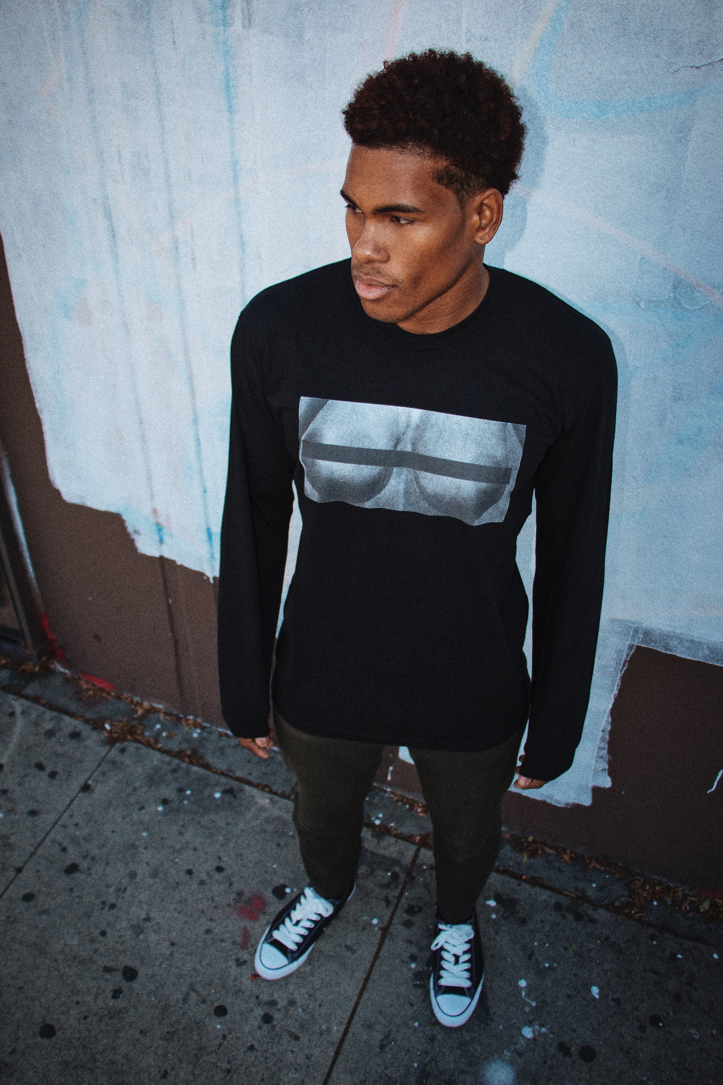 Censored Long Sleeve Black T-Shirt
