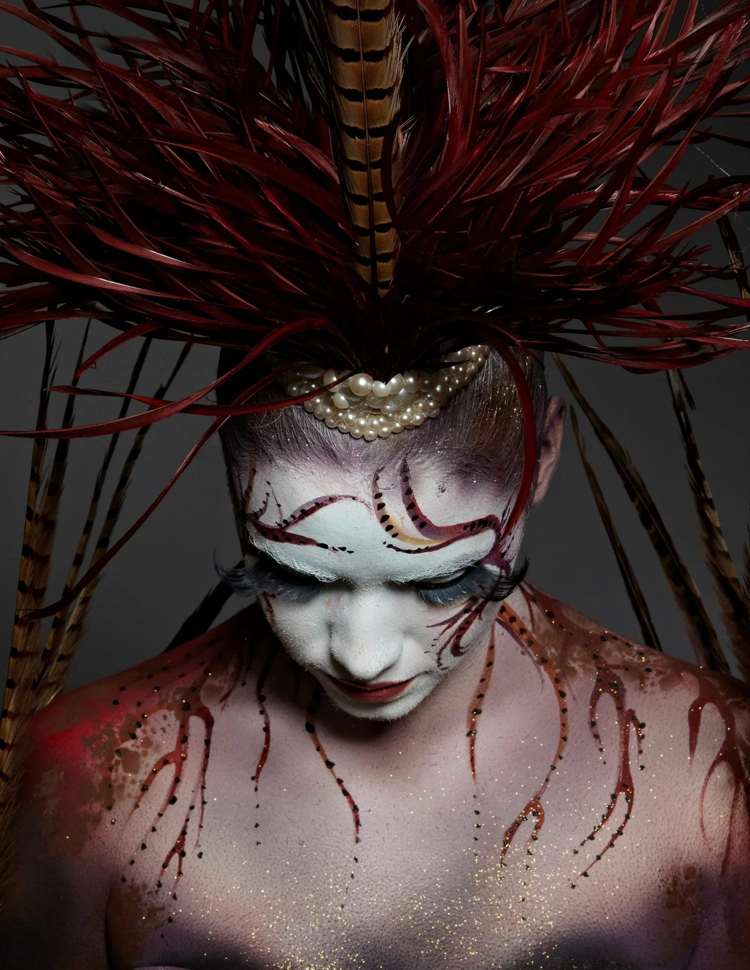  Photographed by Sam Cornwall  Headpiece, Wings and Shoes are designed by  Lindsey Reit Body Art   