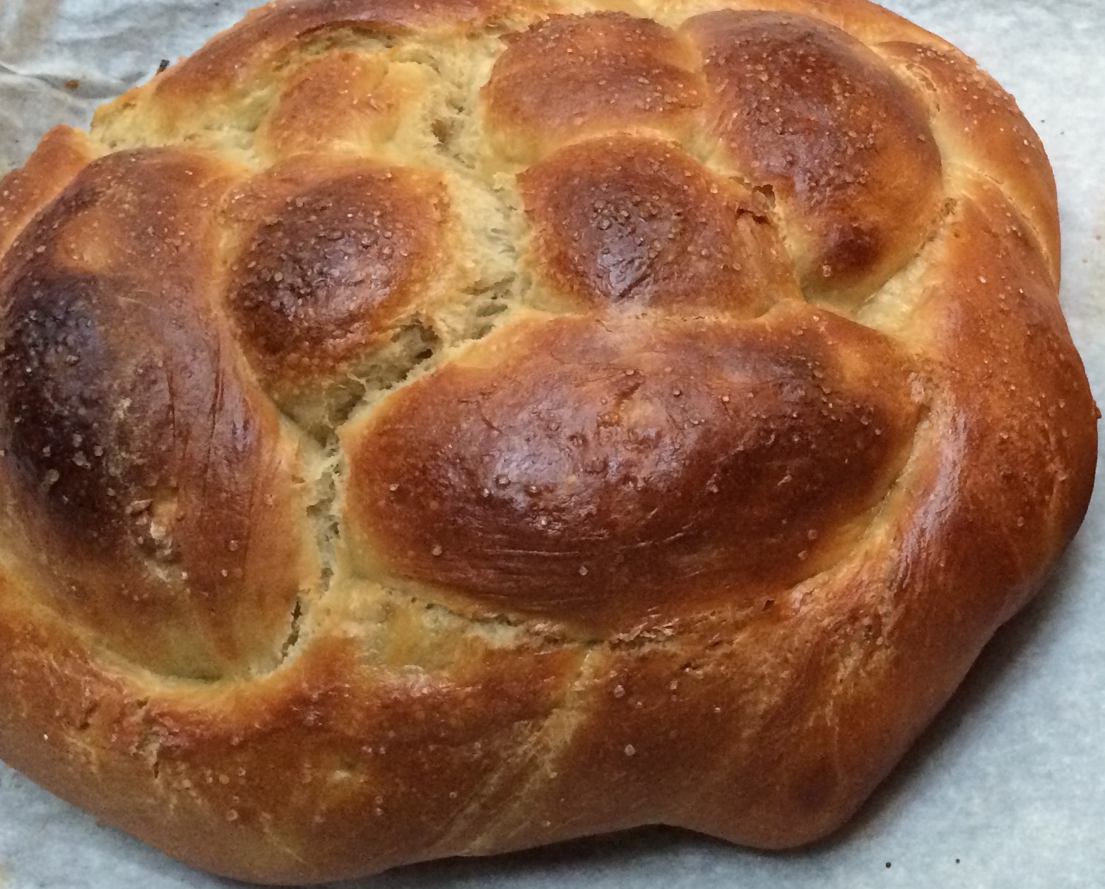 Braided challah for Rosh Hashanah, photo from Cindy Witkin.