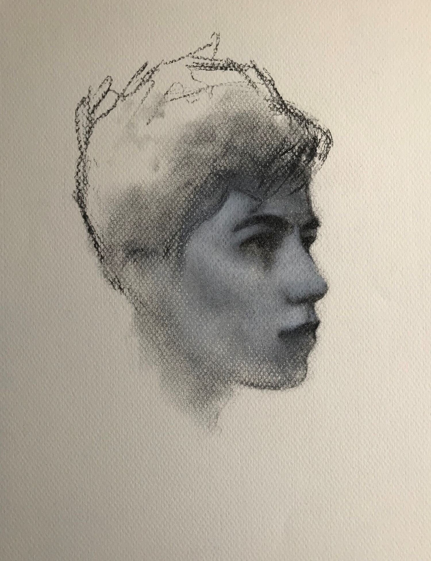 Portrait Sketch 1 - Charcoal & Chalk on Paper, 26x32cm.jpg