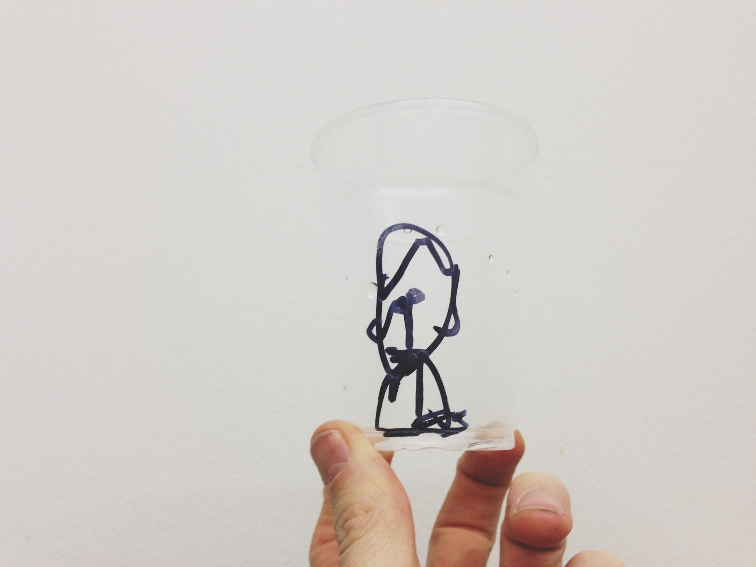 Ted James Butler IMG_4407.jpeg / self portrait, 2011 permanent marker on disposable cup, digital photograph 3264 × 2448