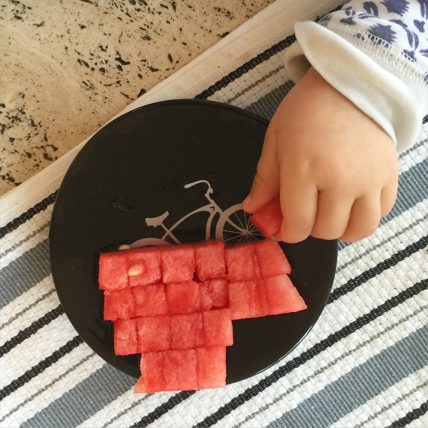 Not all of the watermelon makes it into the blender!